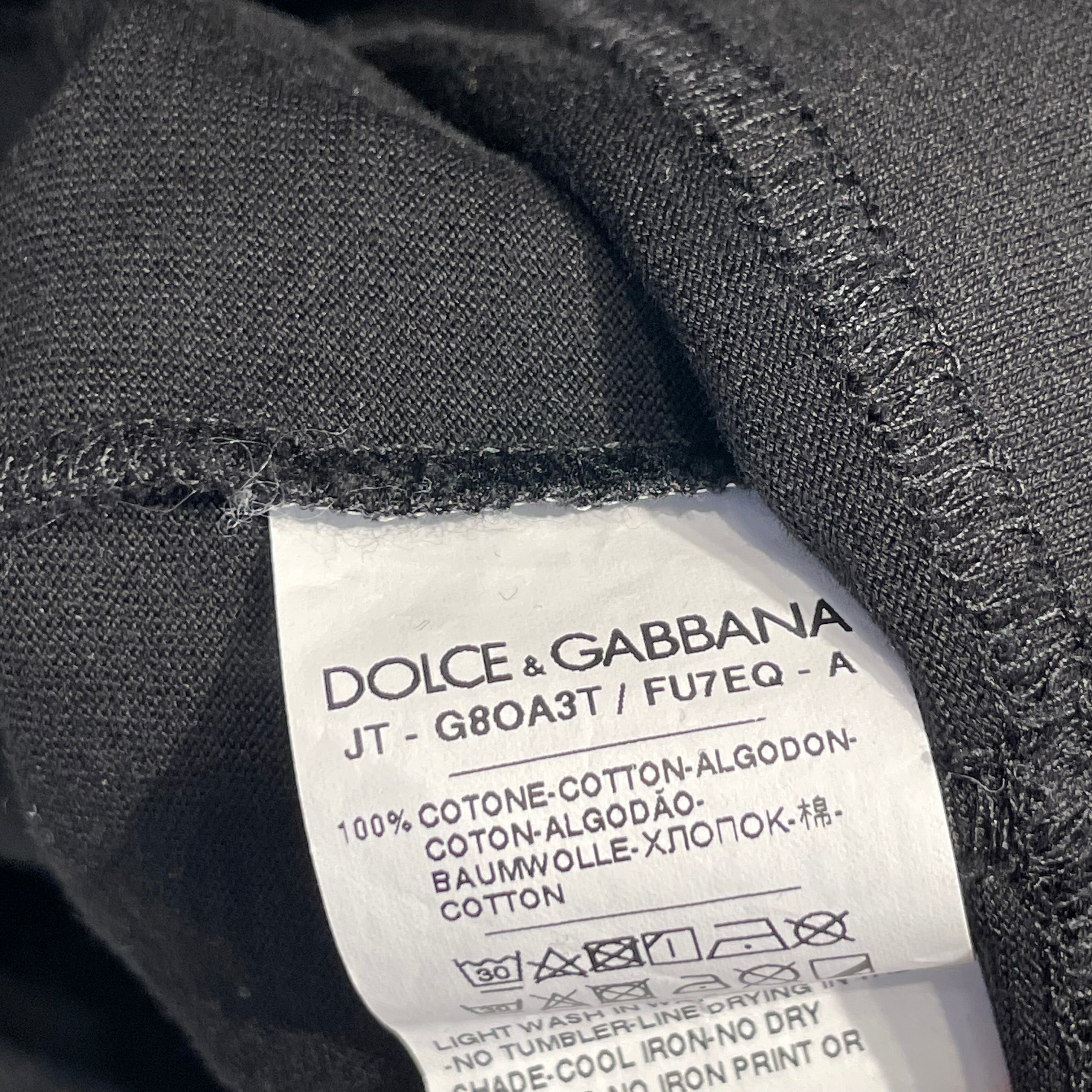 DOLCE&GABBANA/T-Shirt/54/Cotton/BLK/Dolce &Gabana Logo T view 4