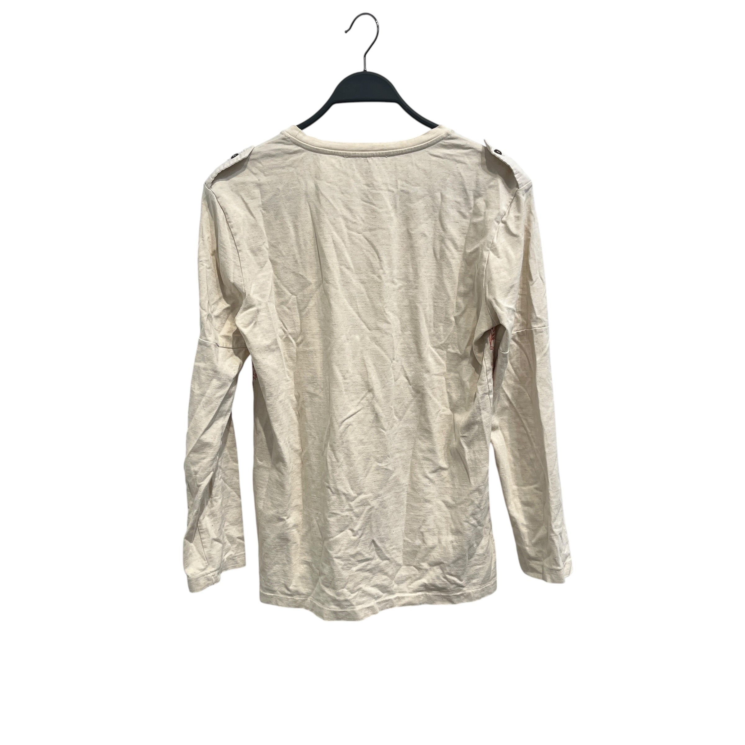 Alexander McQueen/LS T-Shirt/L/XL/Cotton/WHT/Red stitch design view 2