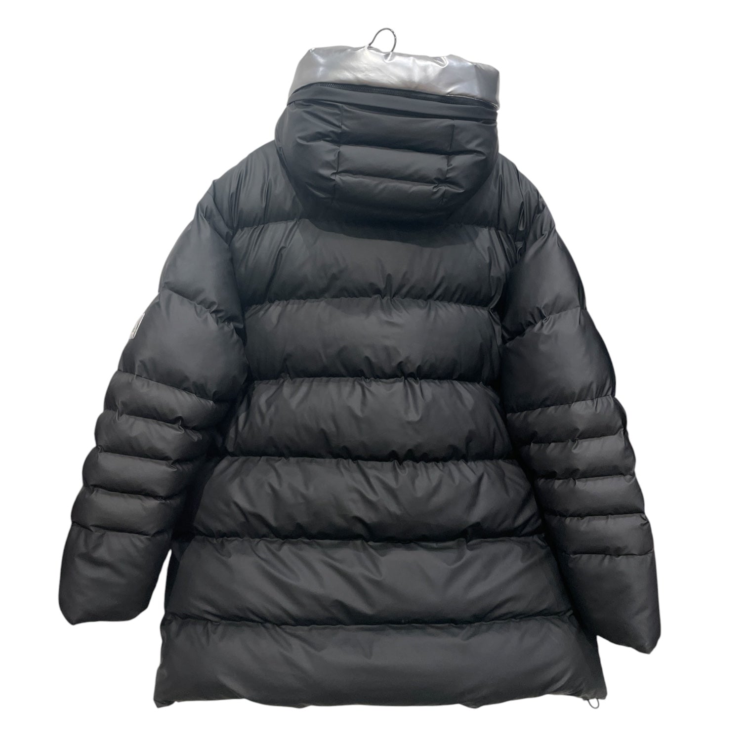 RAINS/Puffer Jkt/M/Nylon/BLK/SILVER TRIM HOOD view 2