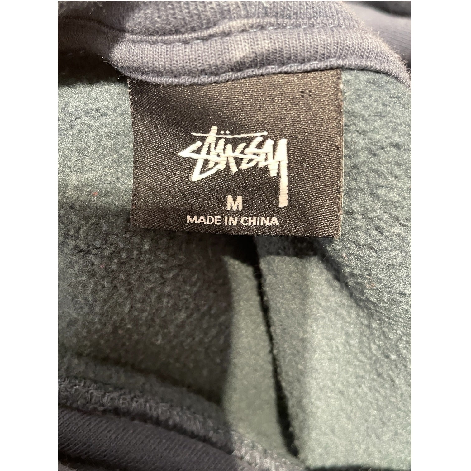 STUSSY/Hoodie/M/Cotton/NVY/DULL NAVY LRG LOGO ON BACK view 3