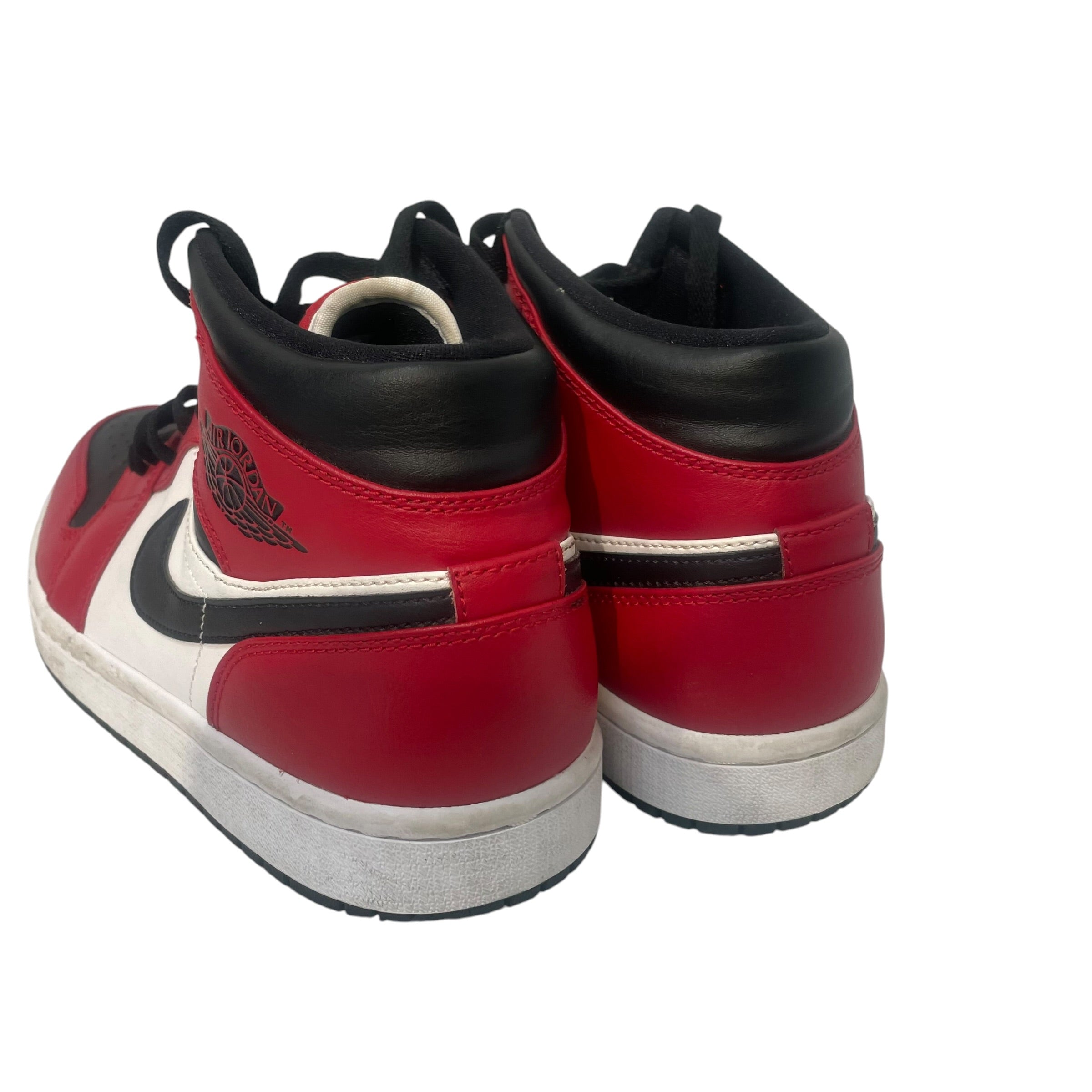 NIKE/AIR JORDAN 1 MID/Hi-Sneakers/US 8.5/Border/Leather/RED/554724-069 view 2