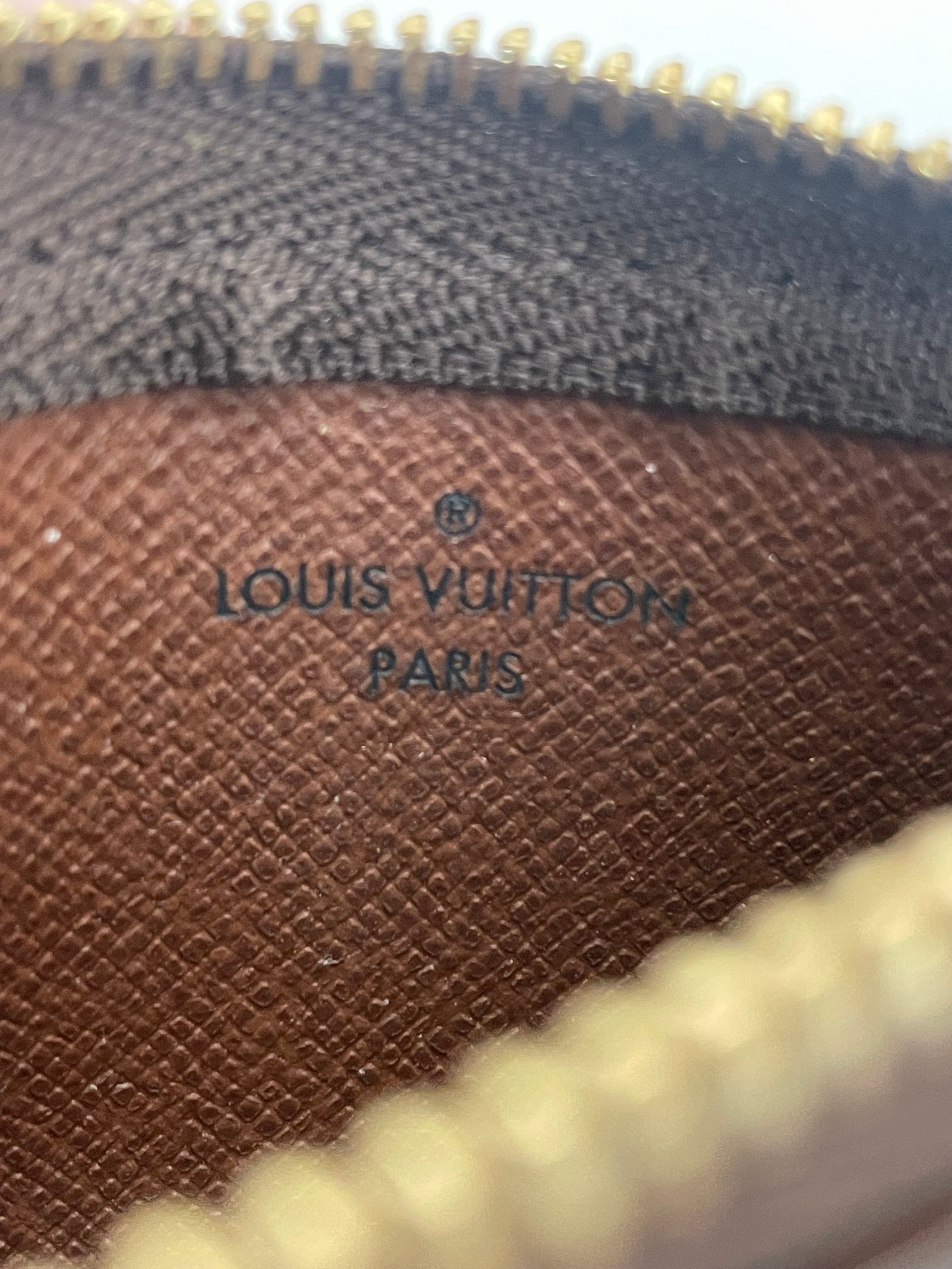 LOUIS VUITTON/Coin Wallet/Monogram/Leather/BRW/L's/clip key pouch view 5