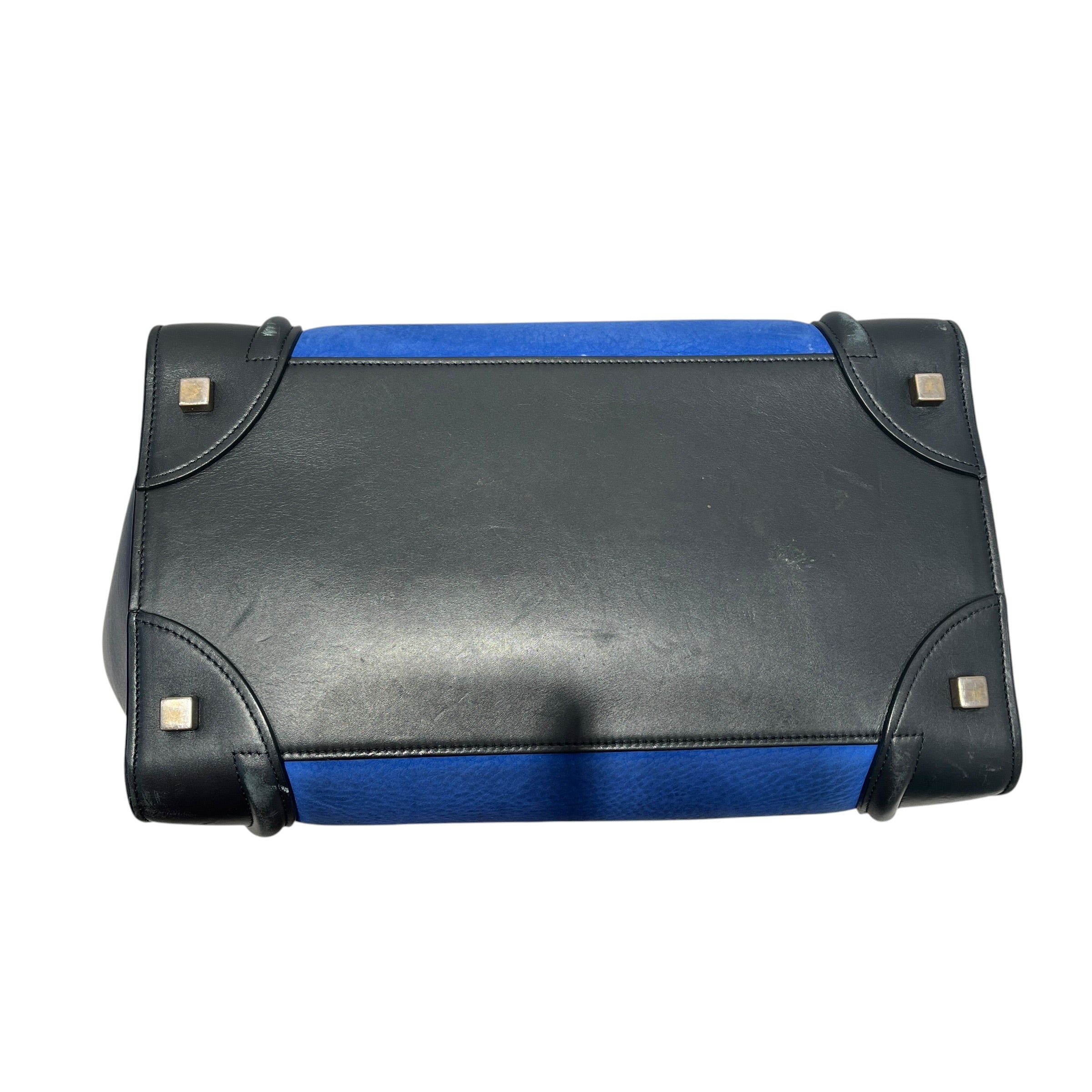 CELINE/Tote Bag/Border/Leather/BLU/Mini Luggage Tote in Blue view 5