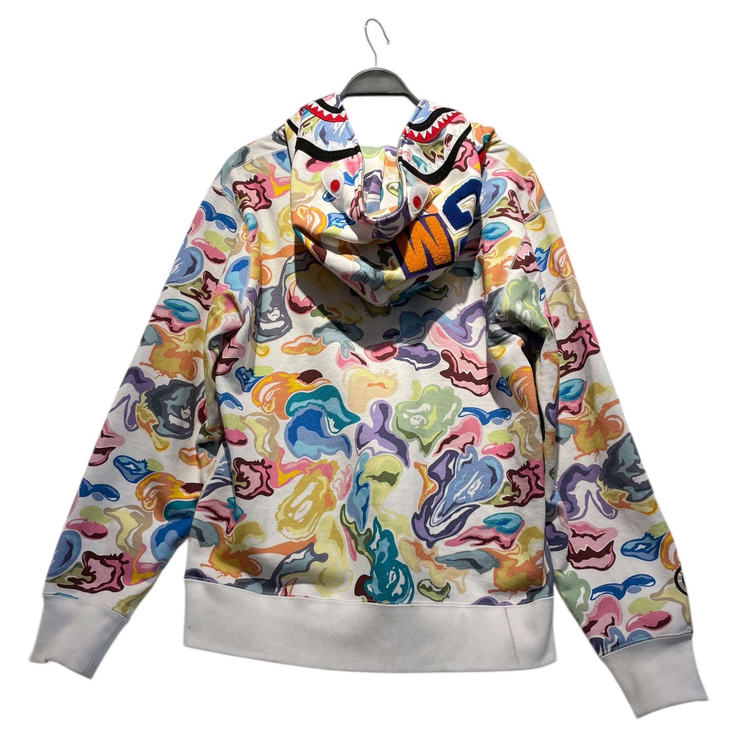 A BATHING APE/Zip Up Hoodie/XL/Cotton/MLT/art camo shark view 2