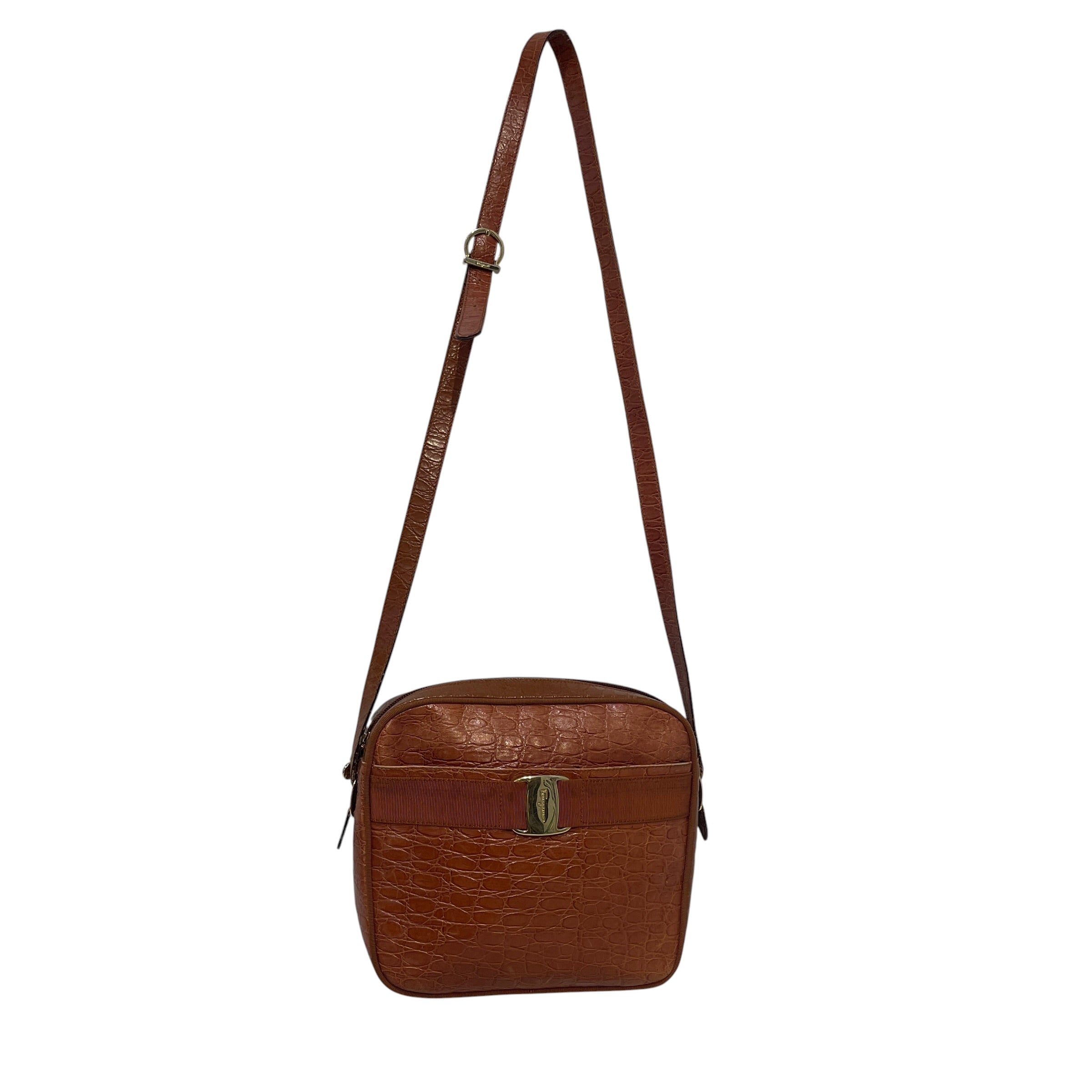 Salvatore Ferragamo/Cross Body Bag/CML/Vara Croc Crossbody Bag view 1