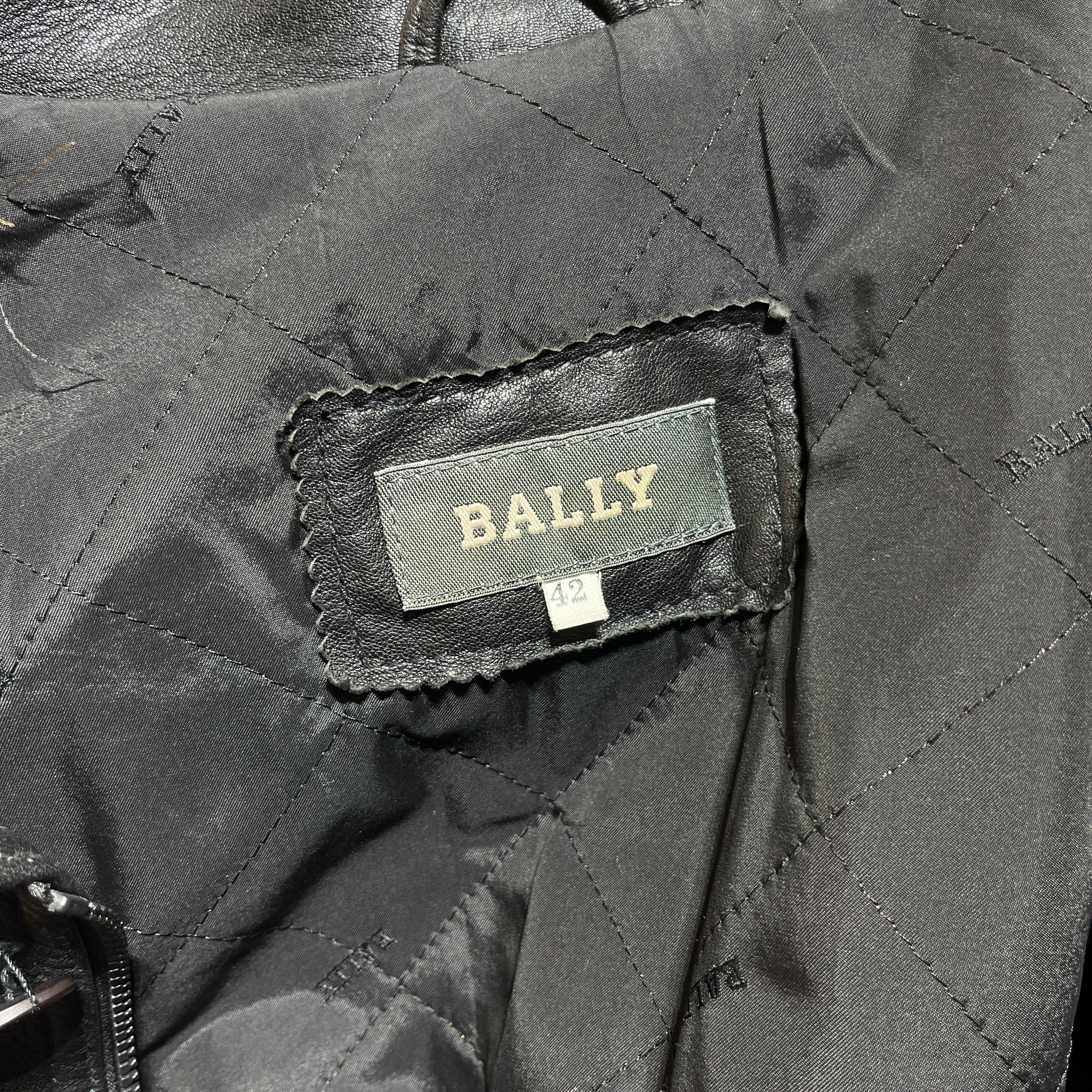 BALLY/Leather Jkt/42/Leather/BLK/Lambskin Leather Peacoat view 3