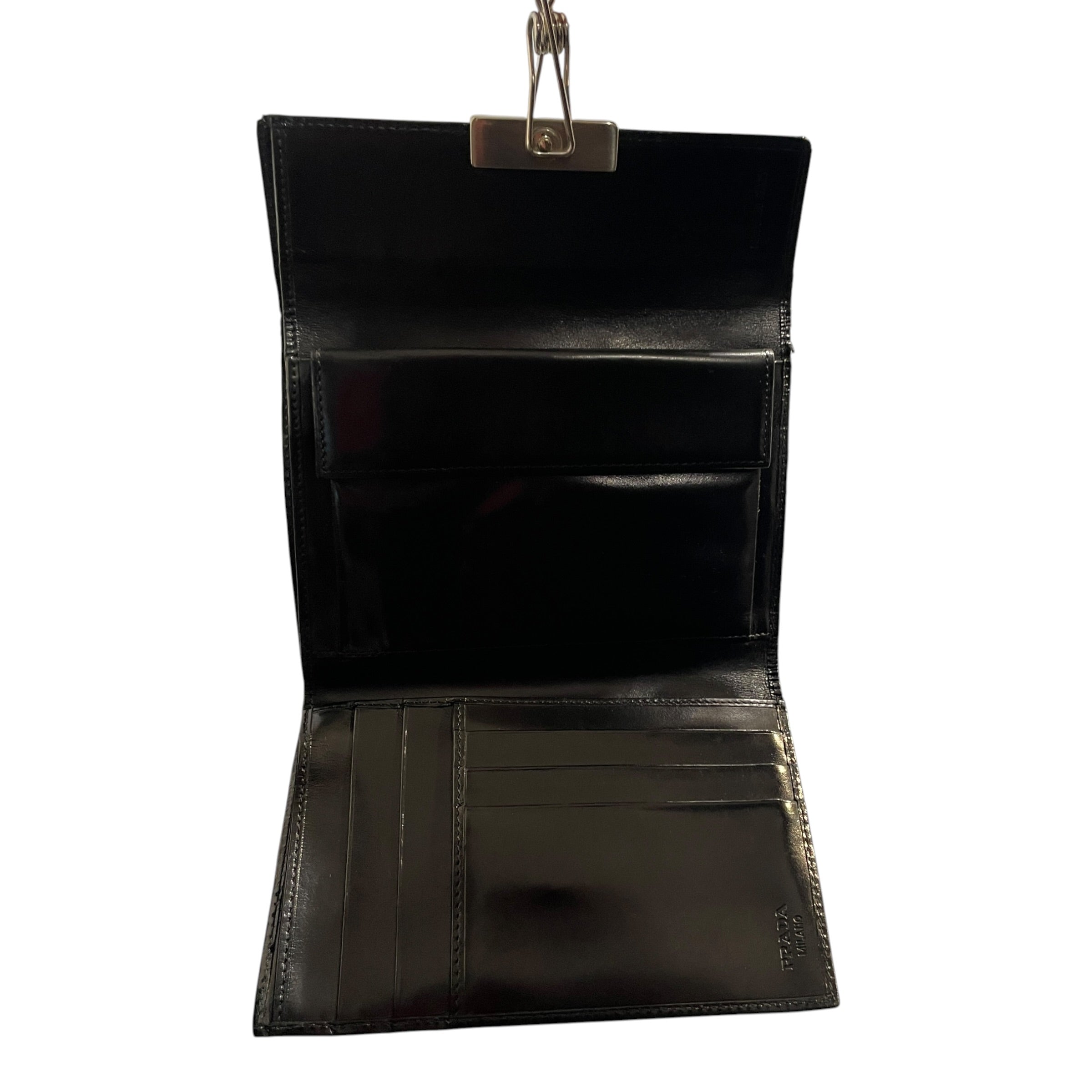PRADA/Wallet/Leather/BLK/L's/Prada Long Wallet view 3