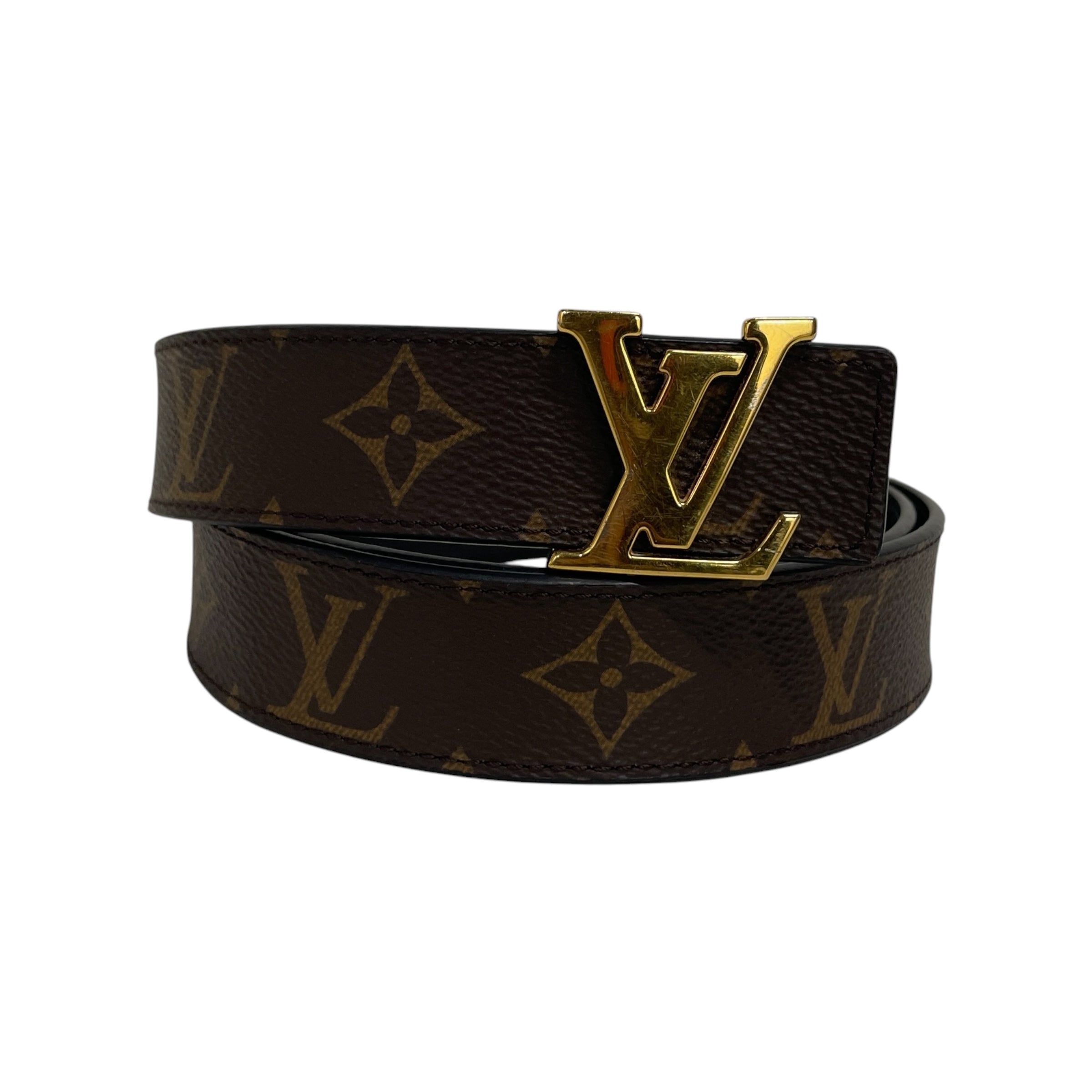LOUIS VUITTON/Belt/Monogram/Leather/BRW/MTWGB78/THIN BELT view 1