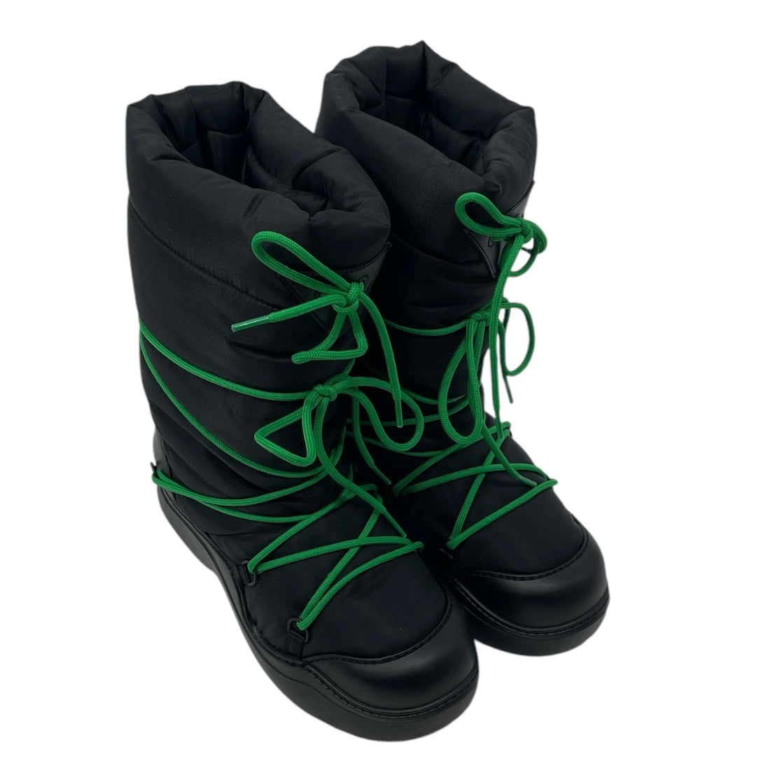 BOTTEGA VENETA/Lace Up Boots/EU 37/BLK/PUDDLE BOOT HIGH BLK/GRN view 1