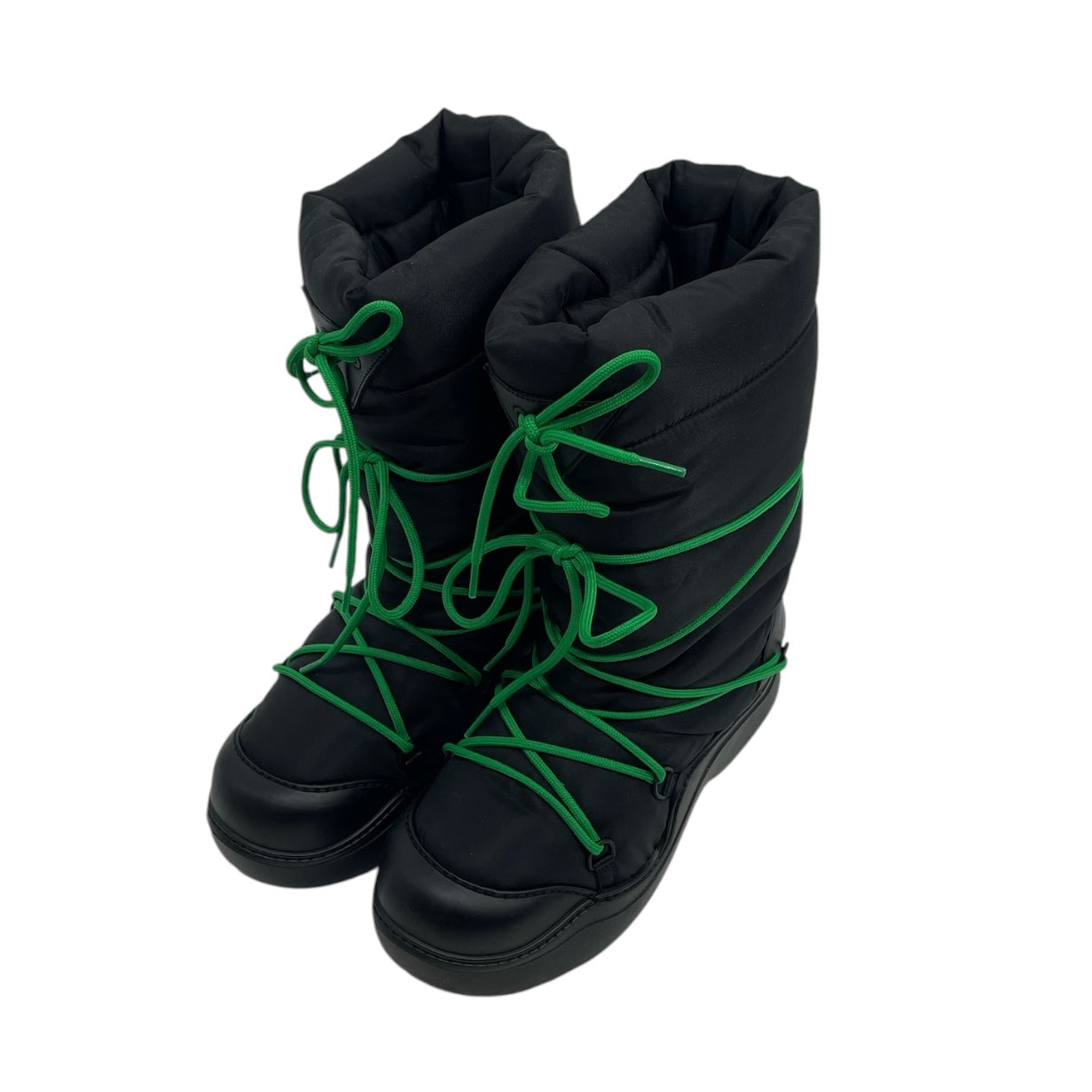BOTTEGA VENETA/Lace Up Boots/EU 37/BLK/PUDDLE BOOT HIGH BLK/GRN view 1
