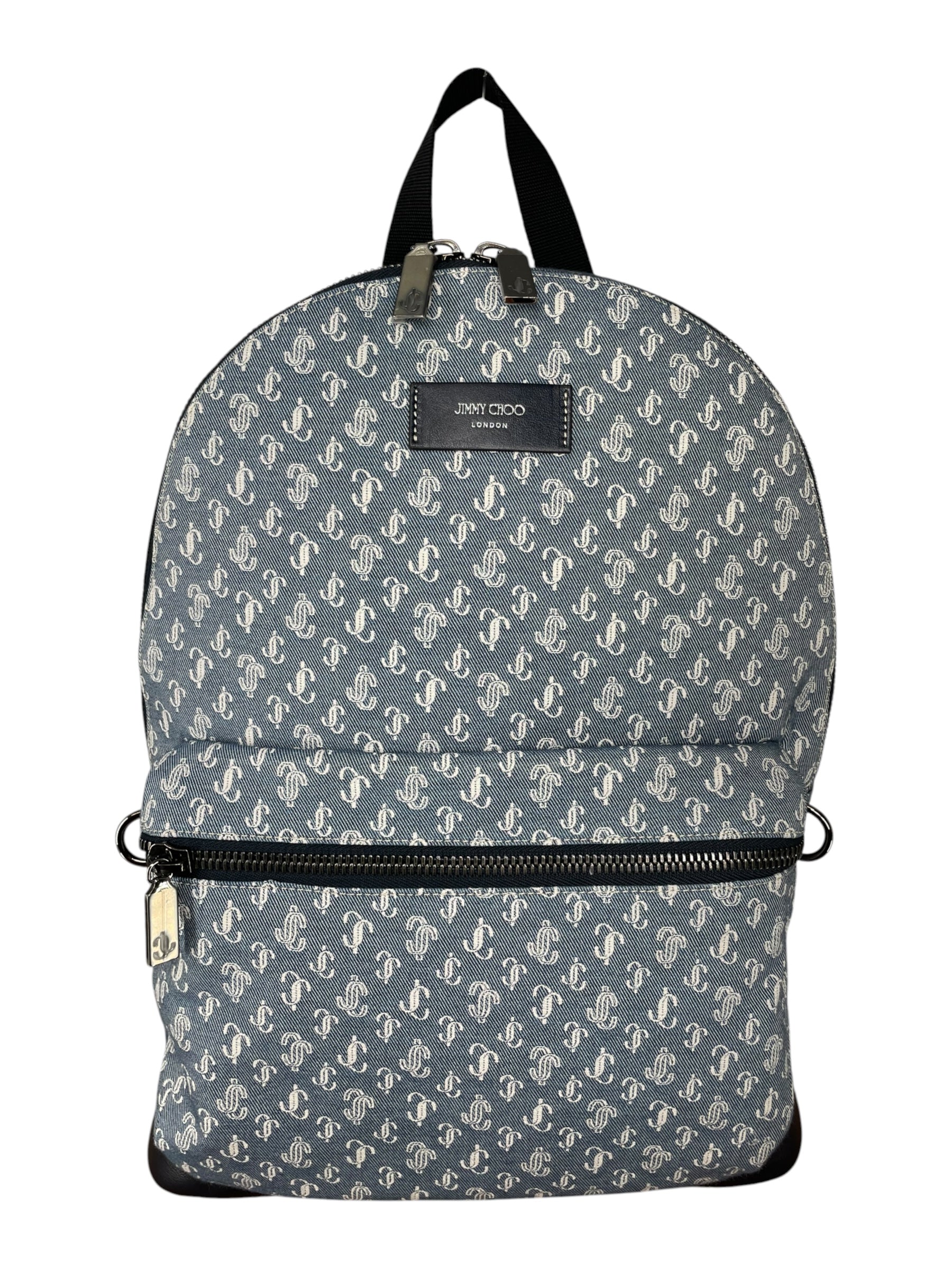 JIMMY CHOO/Backpack/Monogram/IDG/DENIM MONOGRAM BACKPACK view 1