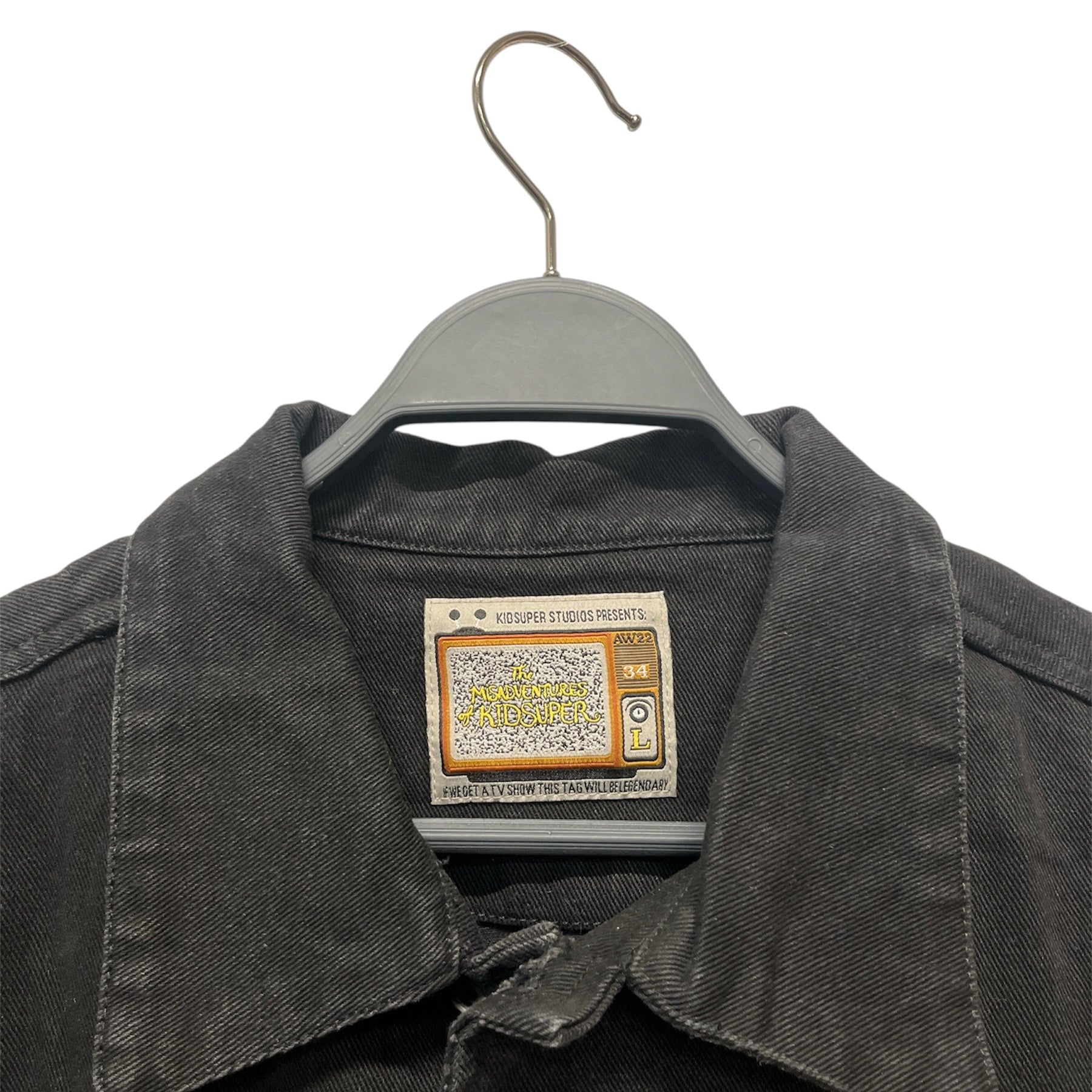 KIDSUPER STUDIOS/Denim Jkt/L/Denim/BLK/All Over Print/KAOFELLA BACK HIT view 3