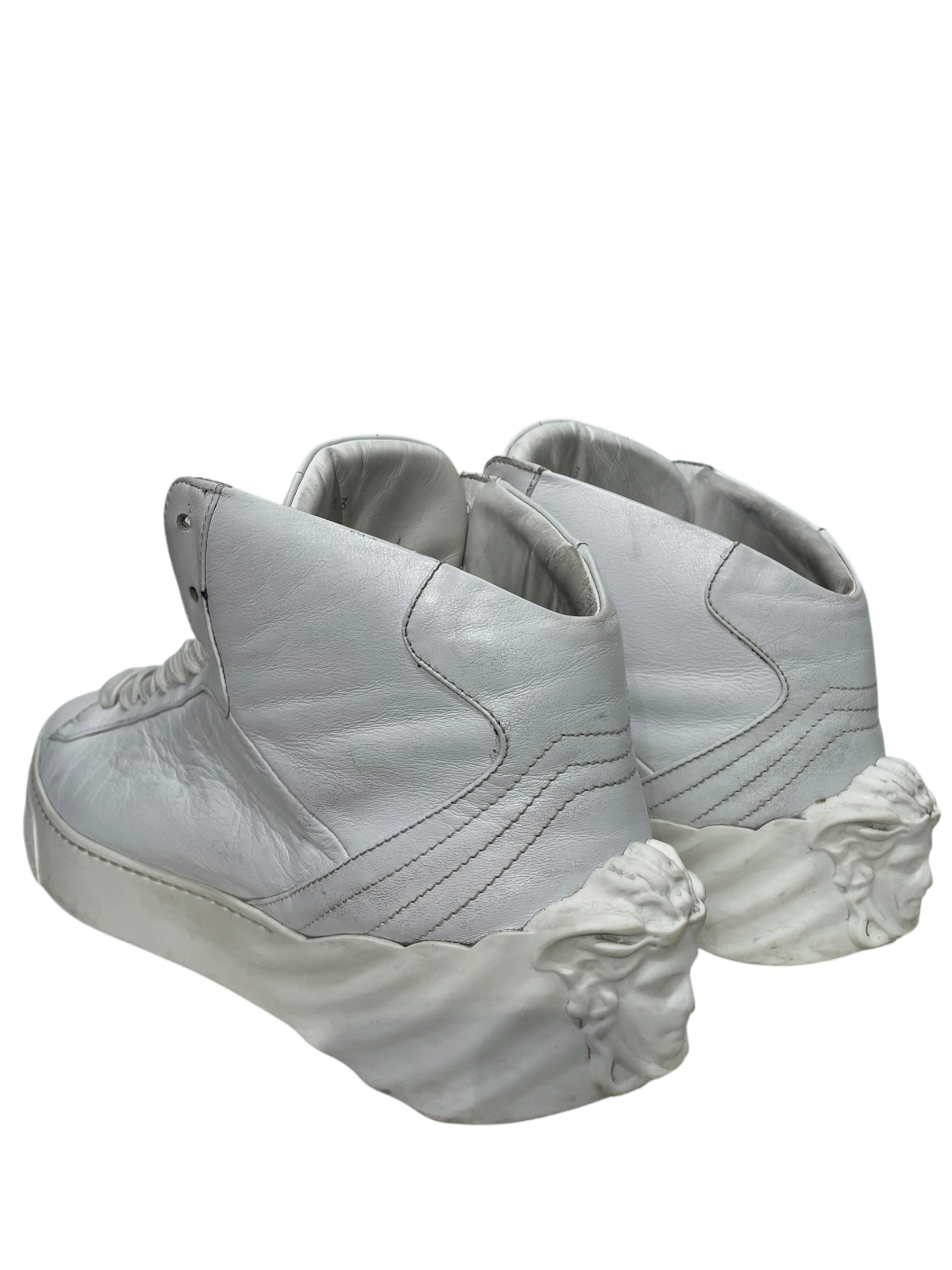 VERSACE/Hi-Sneakers/EU 43/Cotton/WHT/ view 2