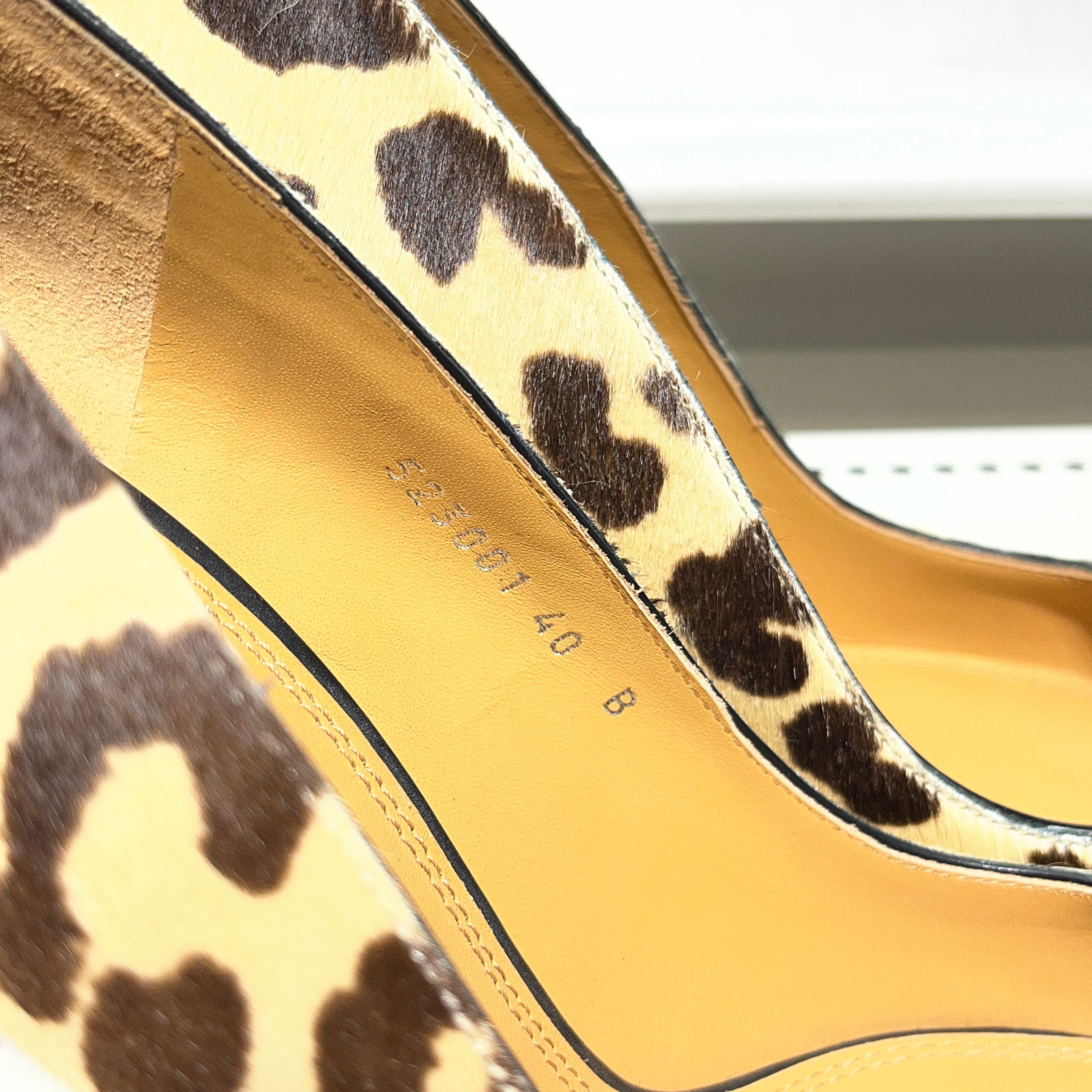 RALPH LAUREN PURPLE LABEL/Heels/EU 40/Leopard/Fur/BEG/Pointed-Toe/ view 5