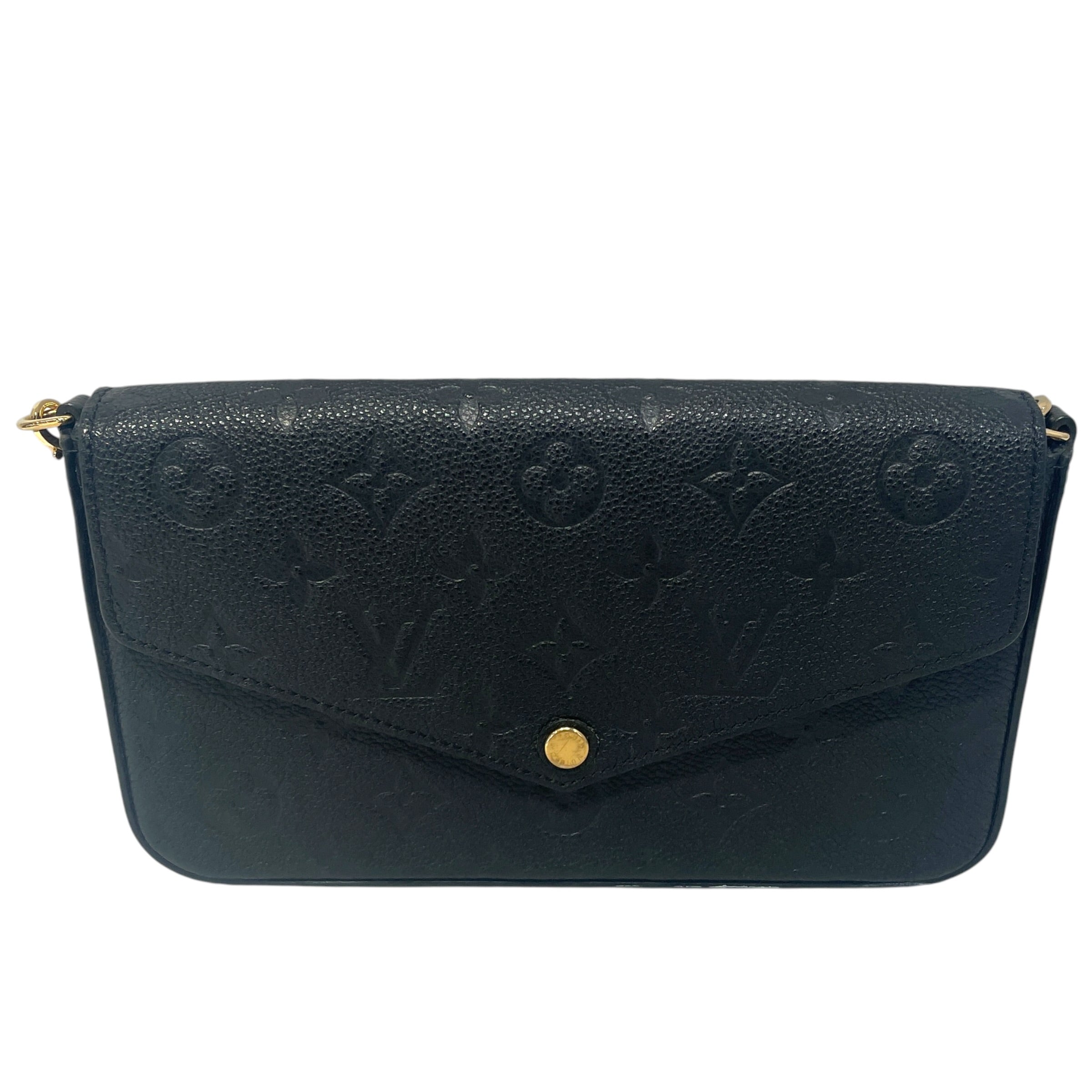 LOUIS VUITTON/Cross Body Bag/Monogram/Leather/BLK/Pochette Felicie Empriente view 4