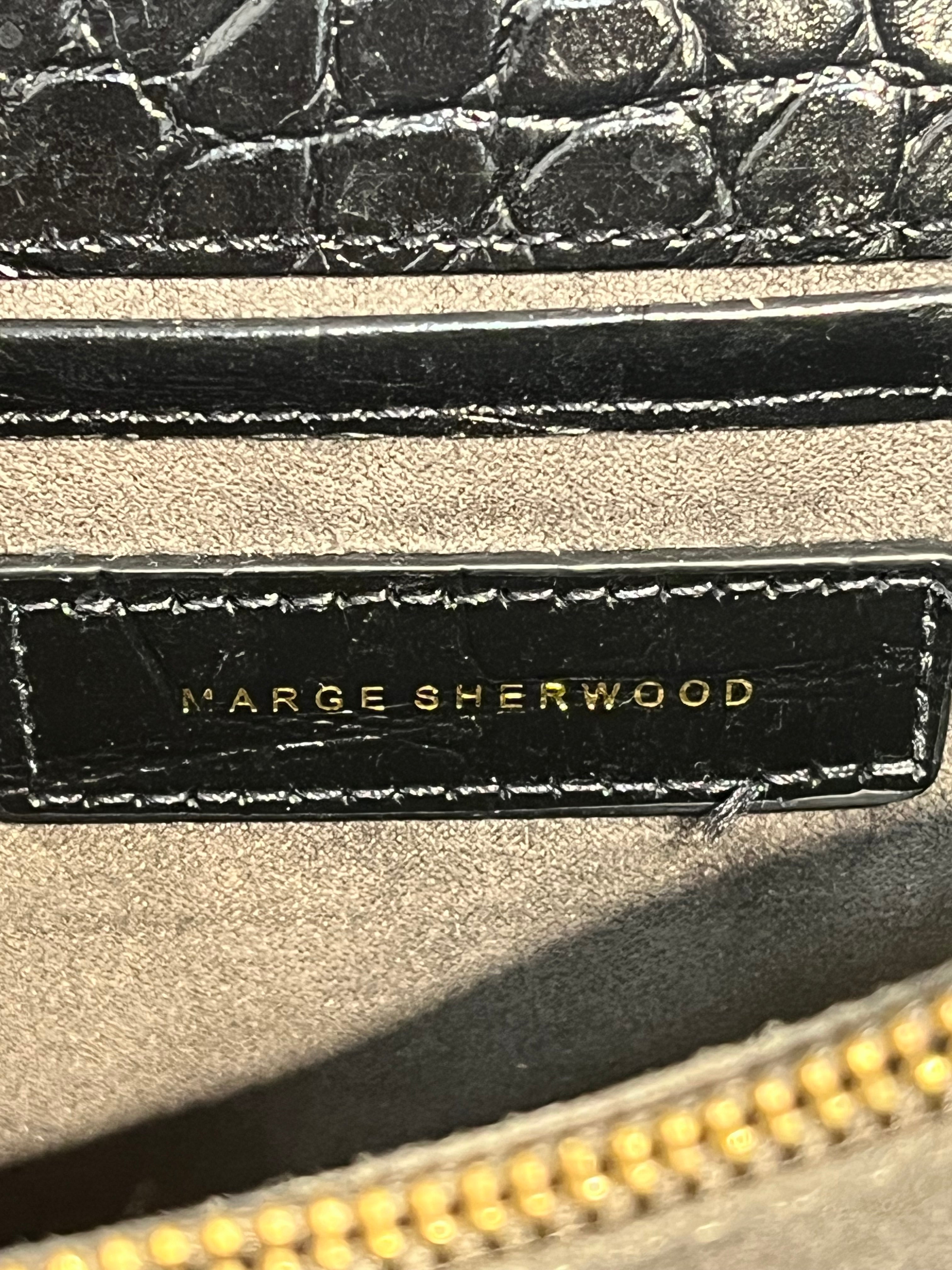 MARGE SHERWOOD/Cross Body Bag/Leather/BLK/BLACK CROC EMBOSSED LEATHER view 8