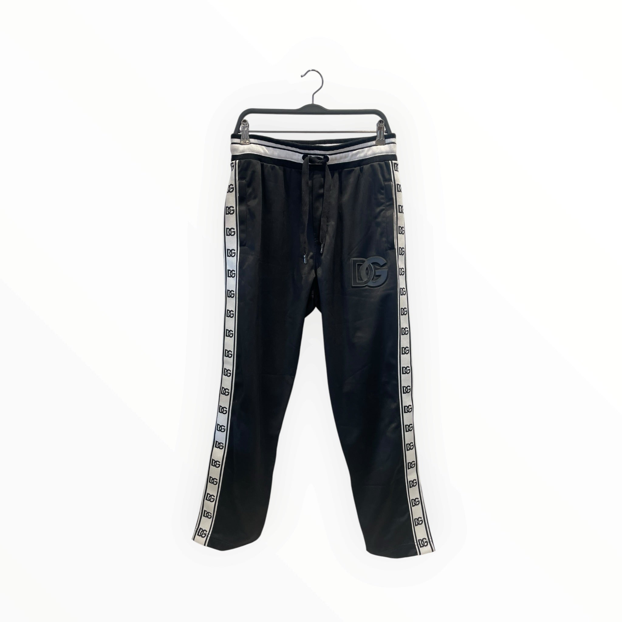 DOLCE&GABBANA/Pants/46/Polyester/BLK/TRACK TROUSERS view 1