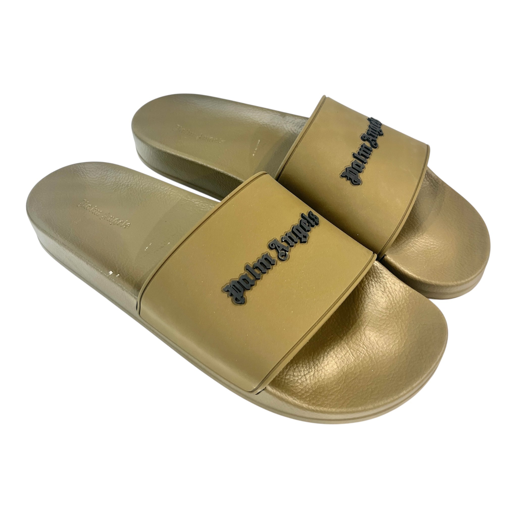Palm Angels/Sandals/EU 46/GRN/MONOGRAM EMBOSSED POOL SLIDES view 1