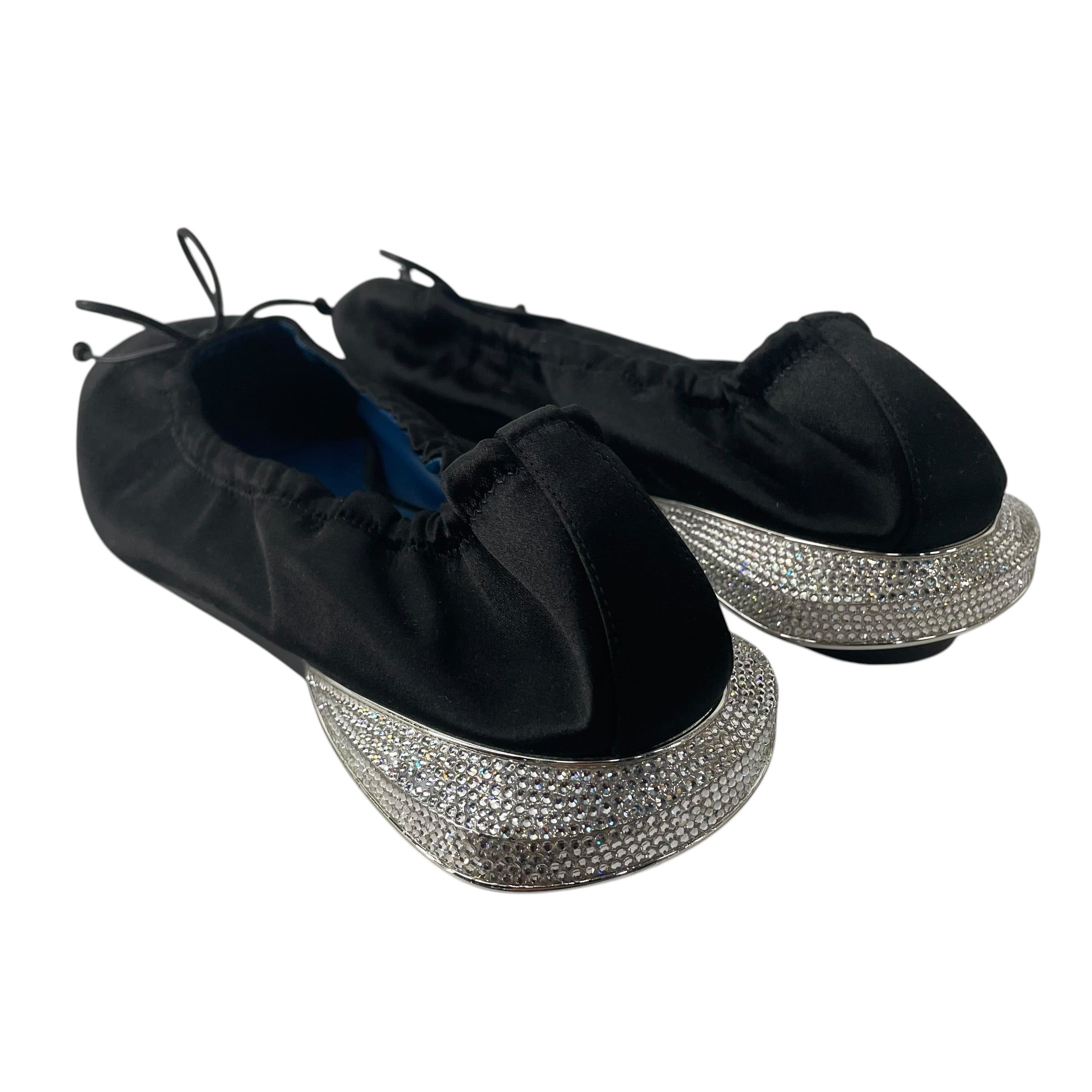 LANVIN/Espadrilles/EU 42/Velour/BLK/CRYSTAL HEELS view 2