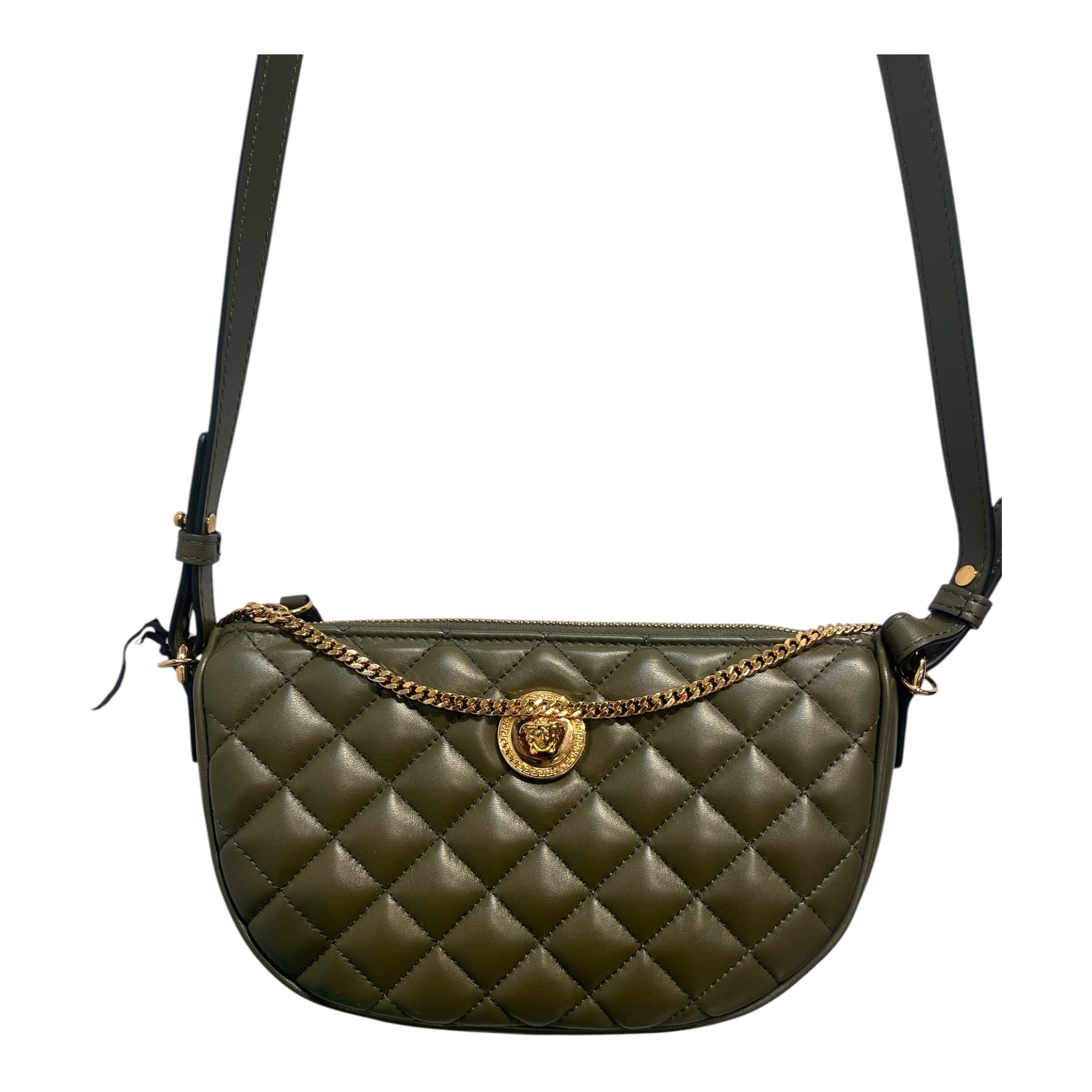 VERSACE/Cross Body Bag/Leather/GRN/QUILTED view 4