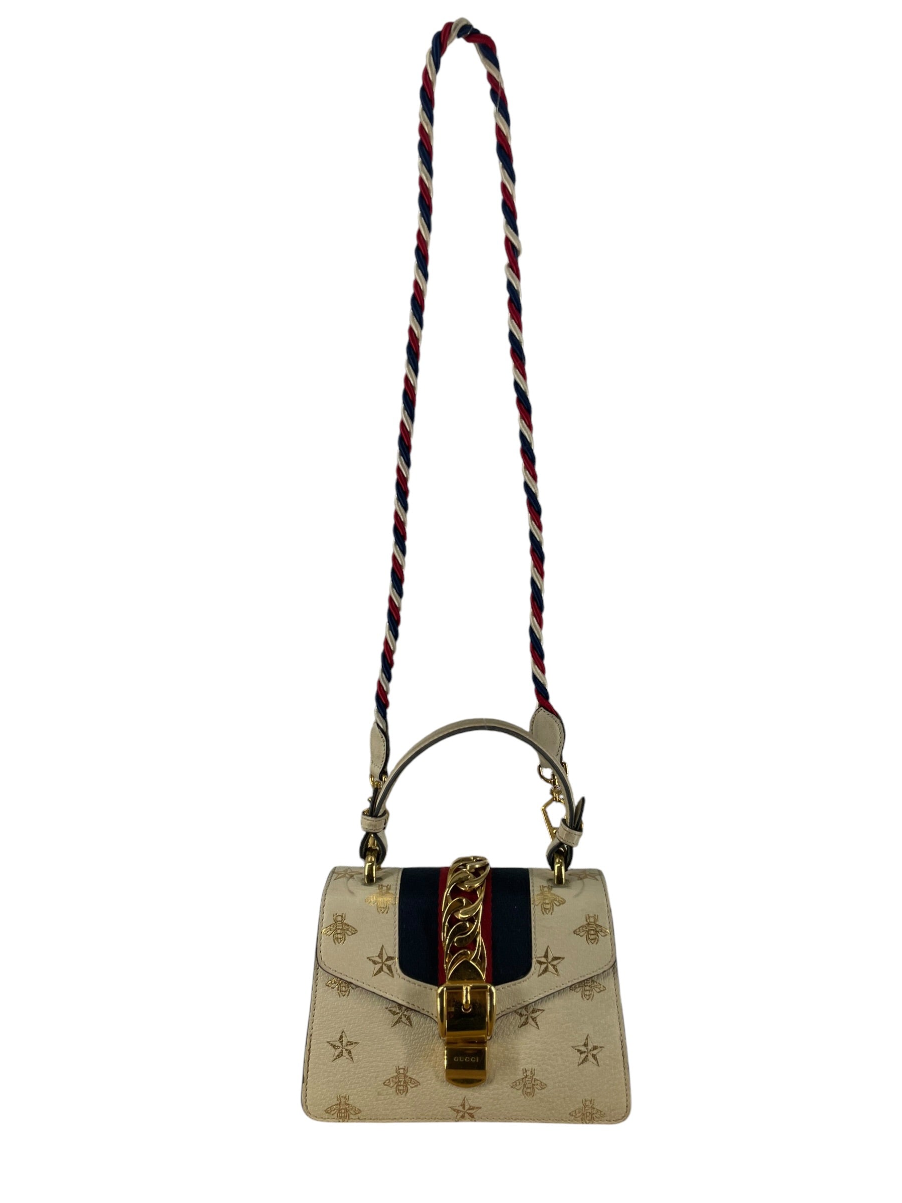GUCCI/Cross Body Bag/All Over Print/Leather/CRM/SYLVIE BEE STAR PRINT 470270 4 view 3