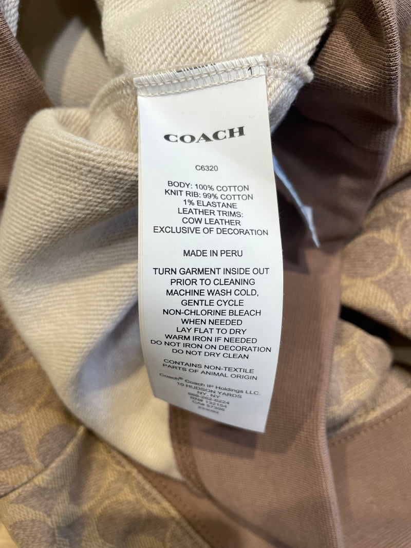 COACH/Schott/Sweatshirt/L/Monogram/Cotton/CML/1979 WORLD OF OUTERWEAR CREWNK