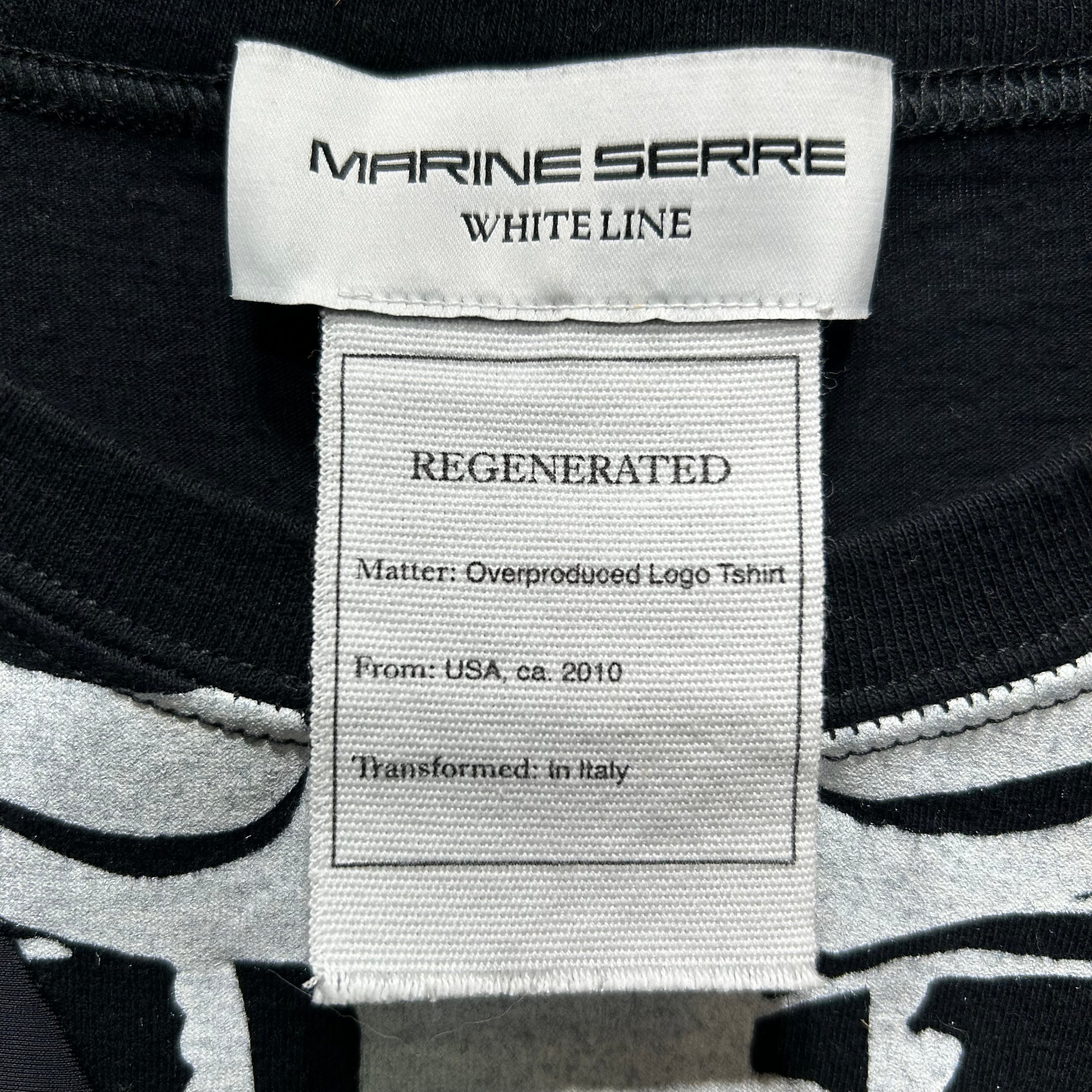 MARINE SERRE/LS T-Shirt/L/Cotton/BLK/All Over Print/SKELETON FRONT view 3