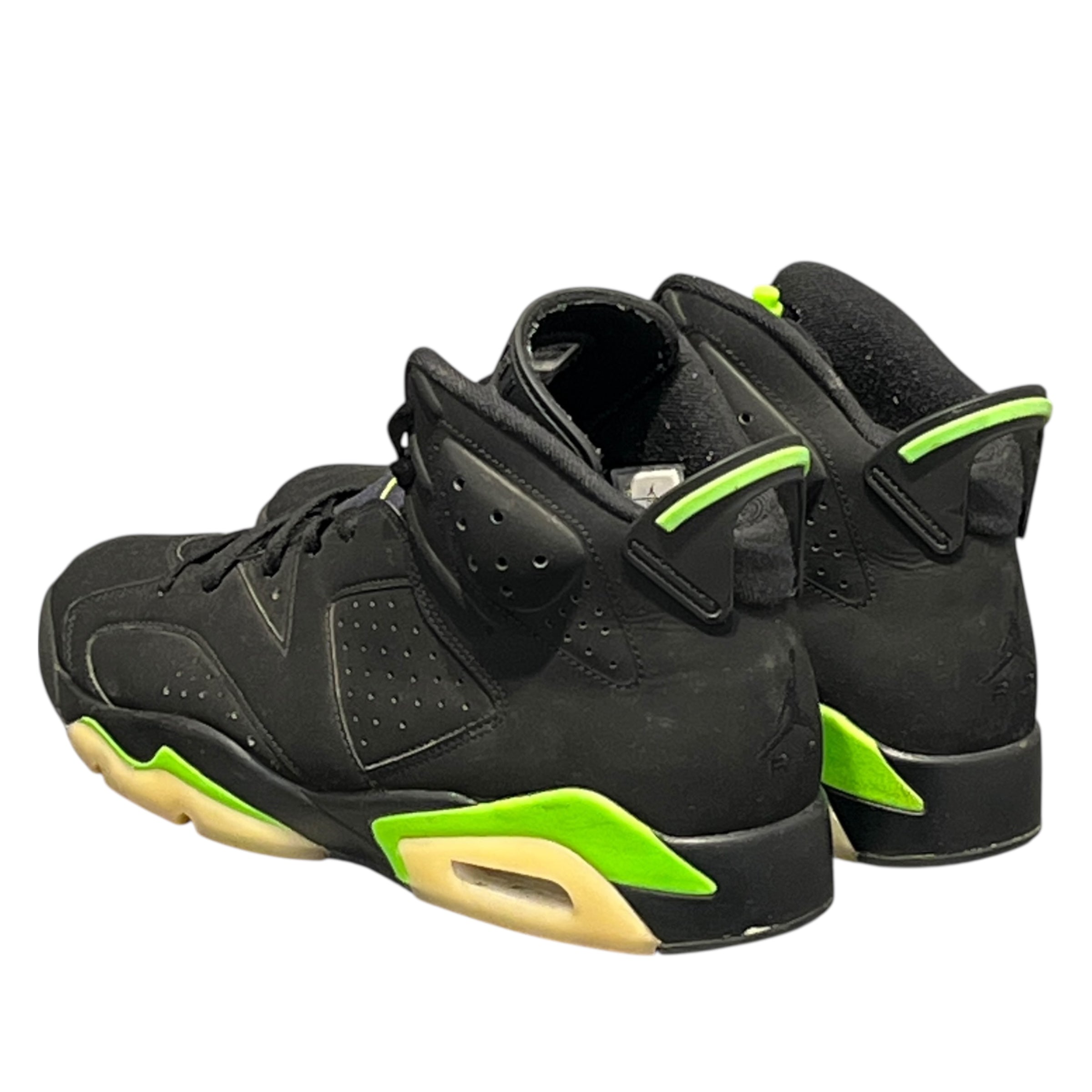 NIKE/Hi-Sneakers/US 12/Leather/BLK/JORDAN 6 RETRO ELECTRIC GREEN view 2