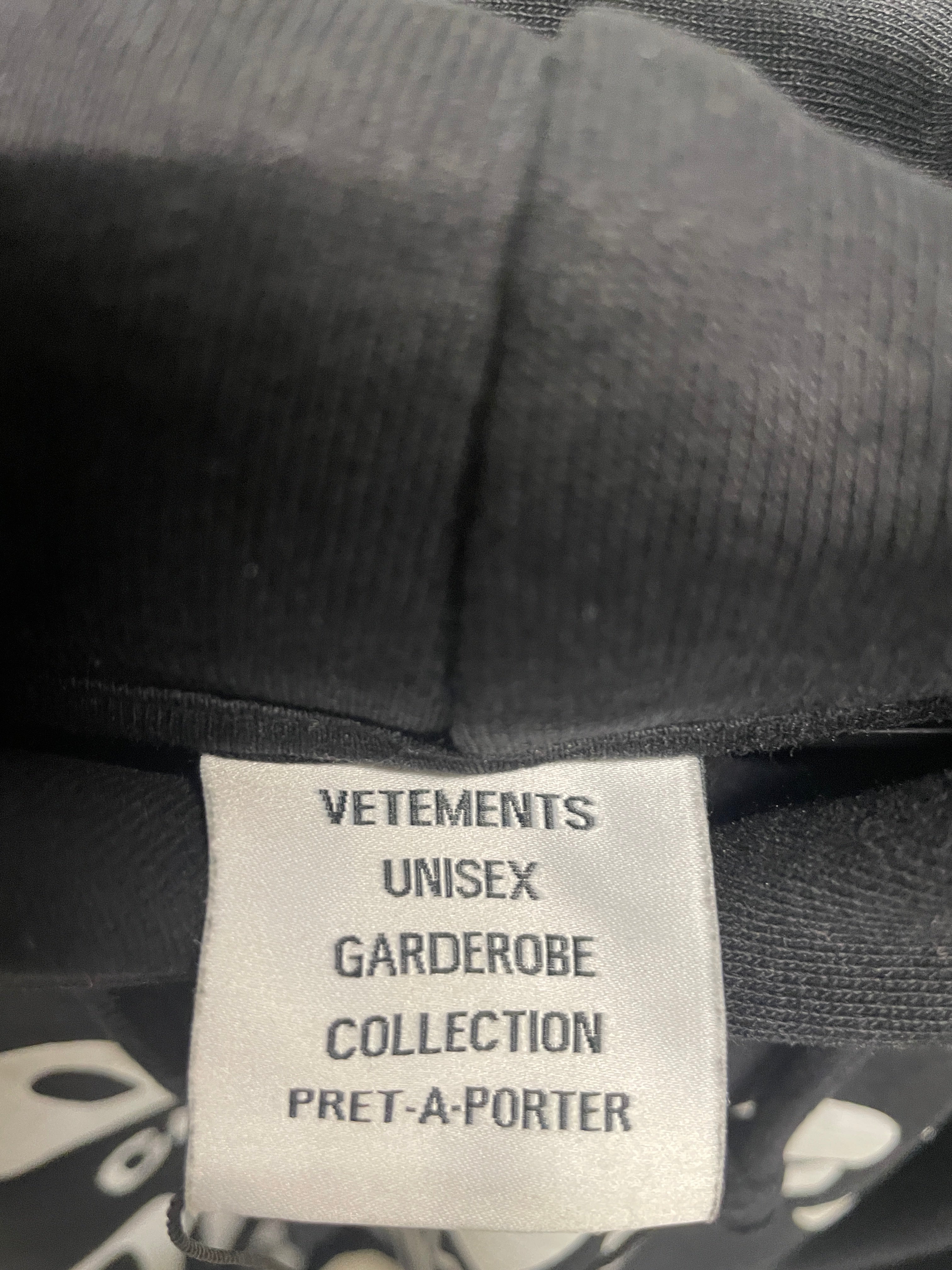 VETEMENTS/Hoodie/XL/Cotton/BLK/MONEY CANT MAKE ME HAPPY view 4