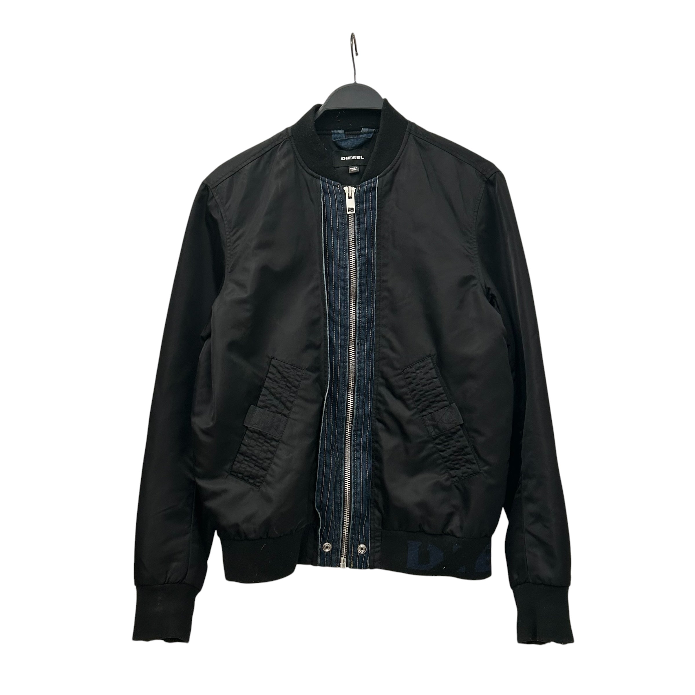 DIESEL/Jacket/L/Nylon/BLK/nylon denim zipper bomber view 1