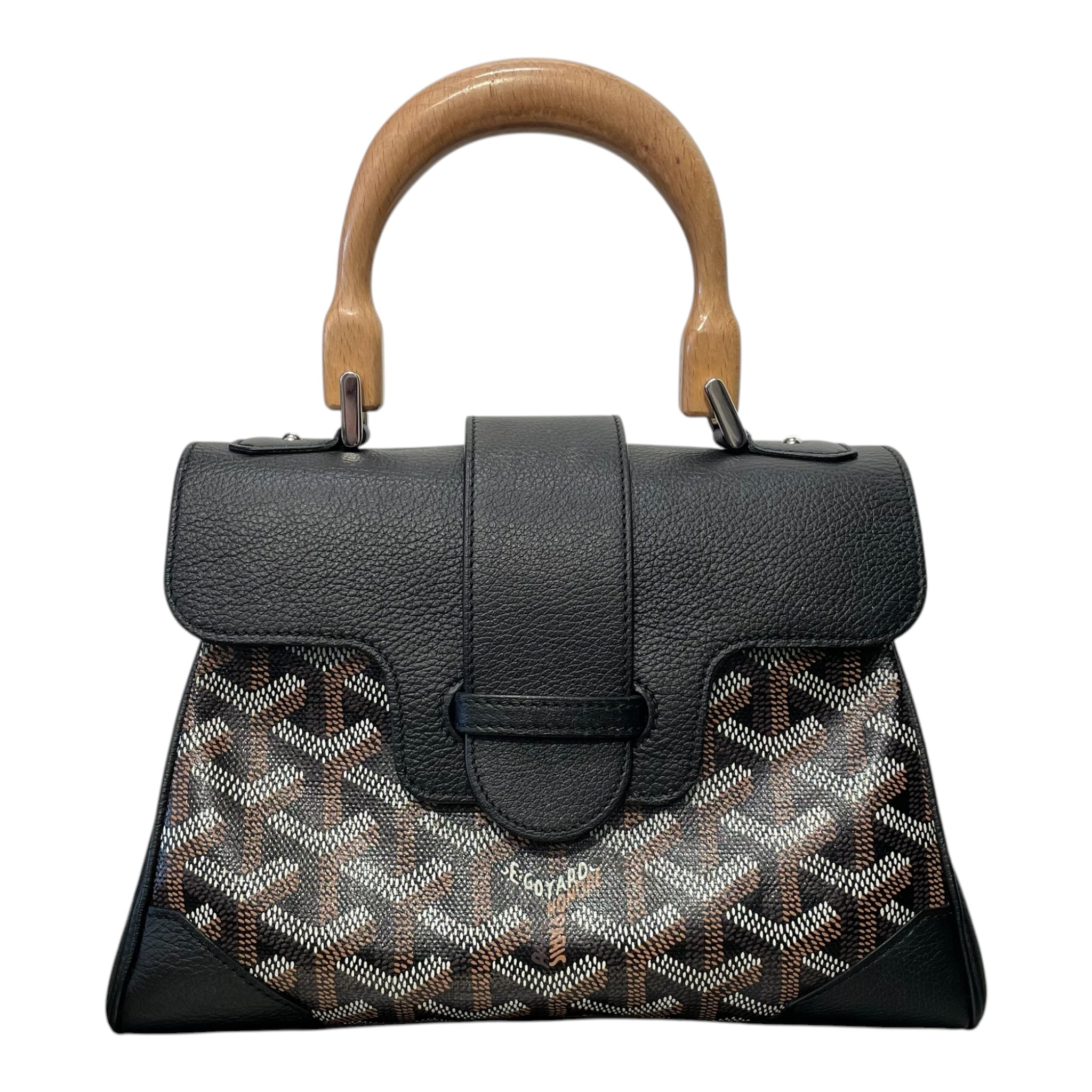 GOYARD/Hand Bag/Monogram/Leather/BLK/SAIGON SOUPLE view 1