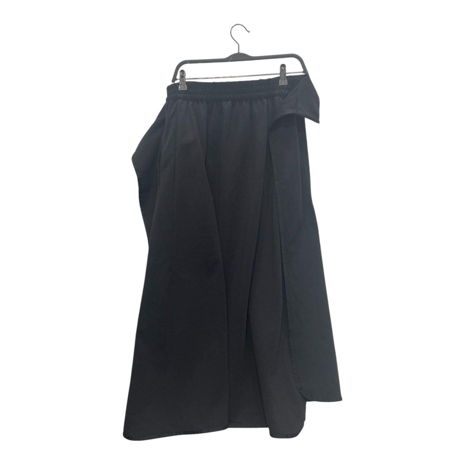 Y-3/Long Skirt/XL/Polyester/BLK/BUTTON/ROLL WAIST view 1