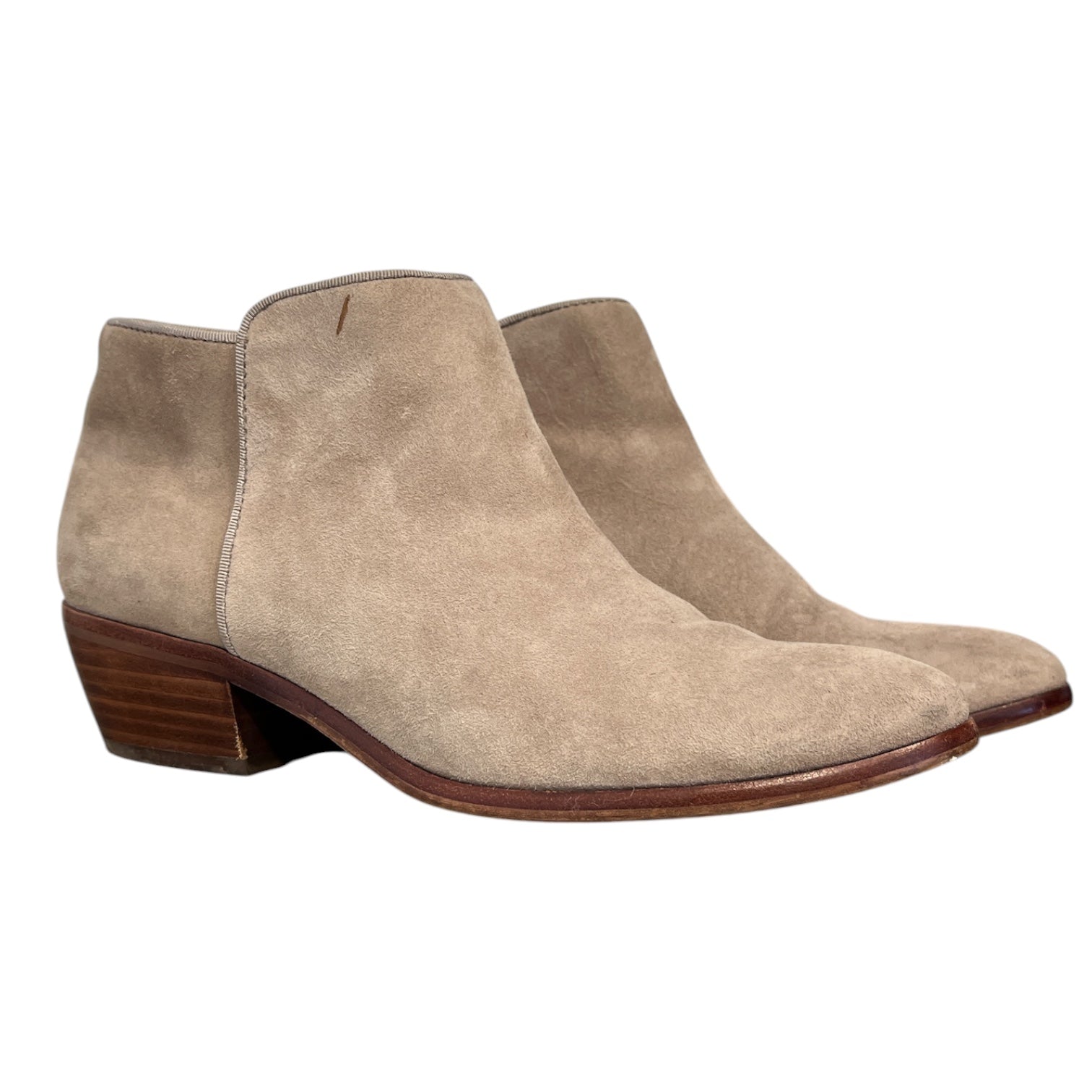 Sam Edelman/Ankle Boots/US 9/Suede/KHK/wood heel view 1
