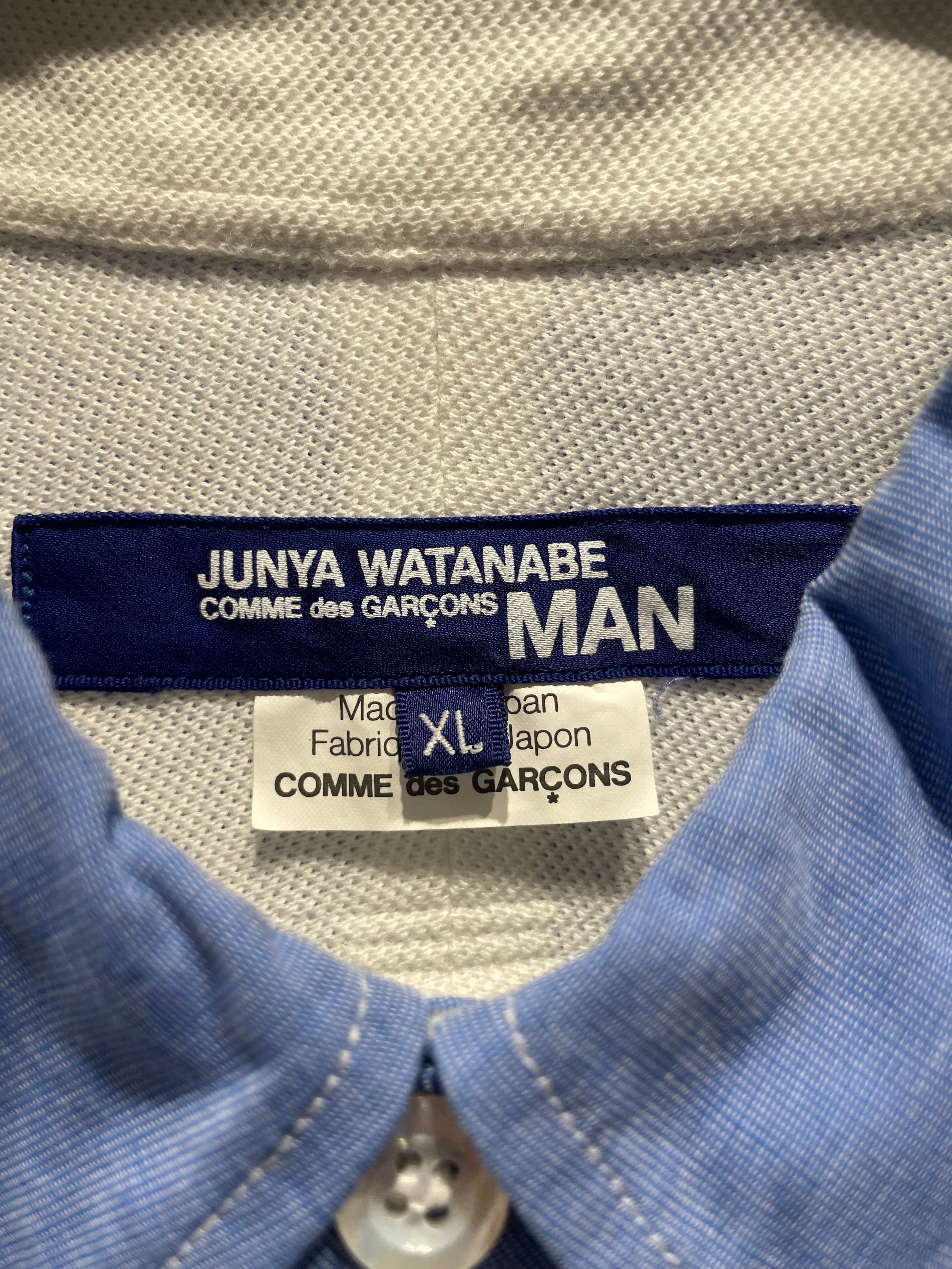 JUNYA WATANABE COMME des GARCONS MAN/LS Shirt/XL/Cotton/BLU/BLUE BUTTON UP PLAID BUTTONS view 3