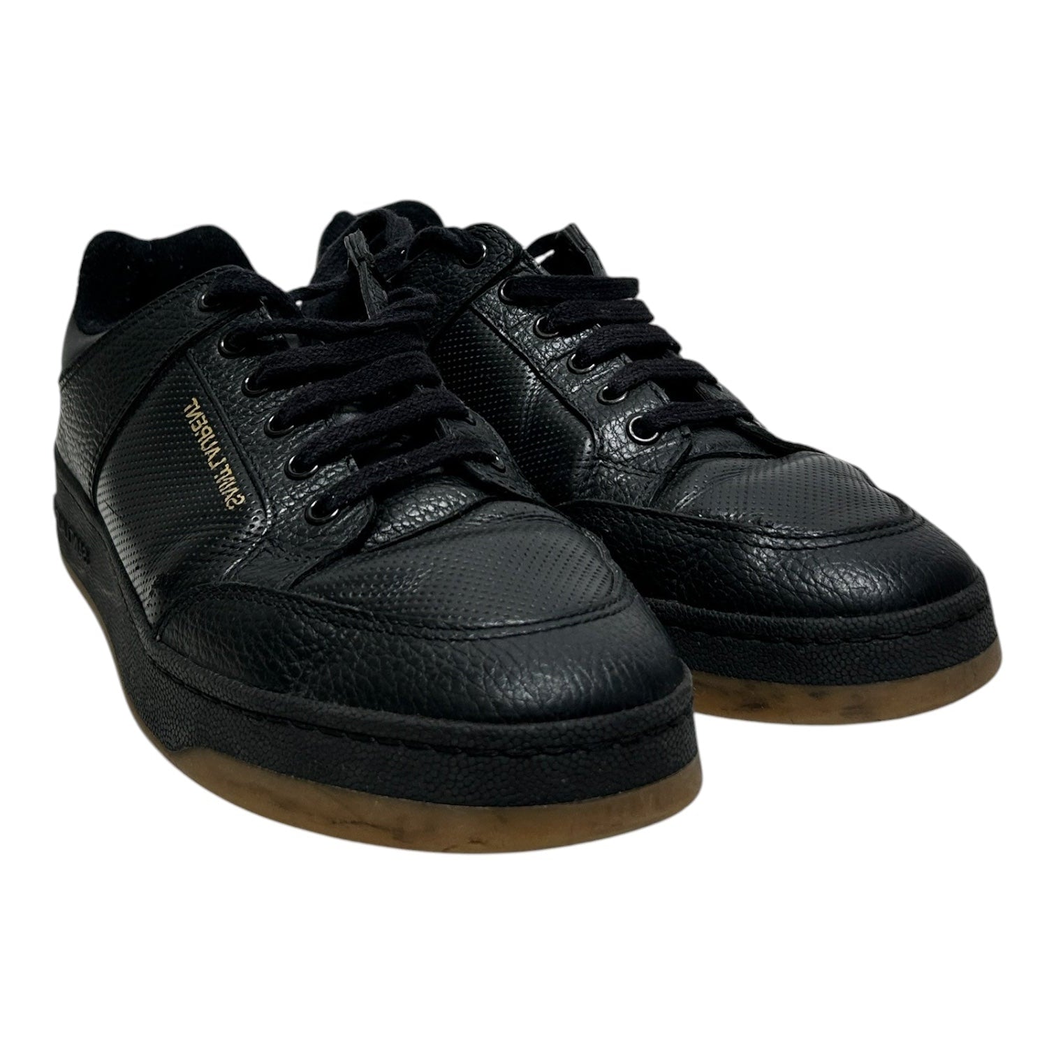 SAINT LAURENT/Low-Sneakers/US 8/BLK/SL/61 LEATHER SNEAKERS view 1