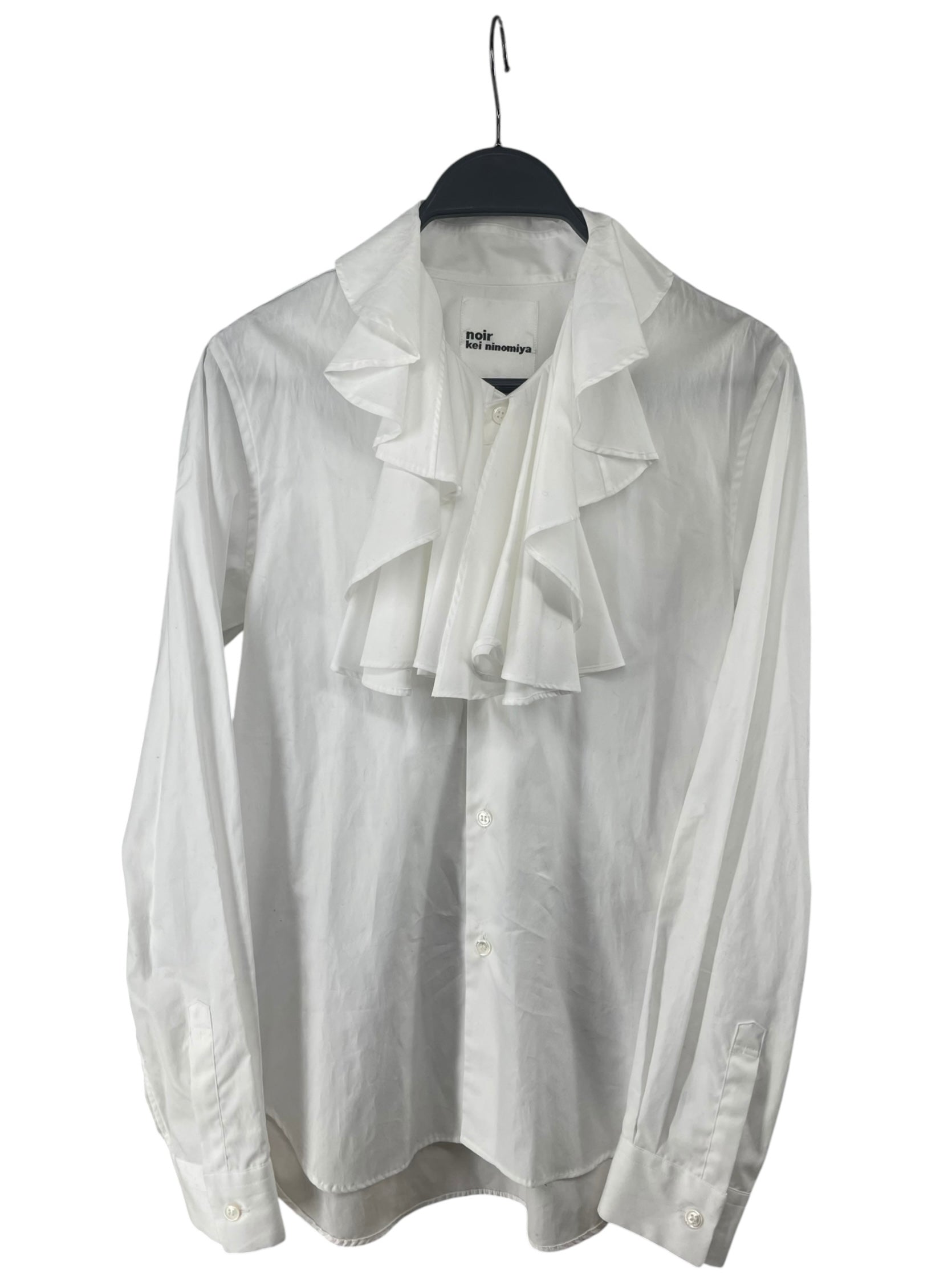 noir kei ninomiya/COMME des GARCONS/LS Shirt/S/Cotton/WHT/3M-B004 NECK RUFFLE view 1