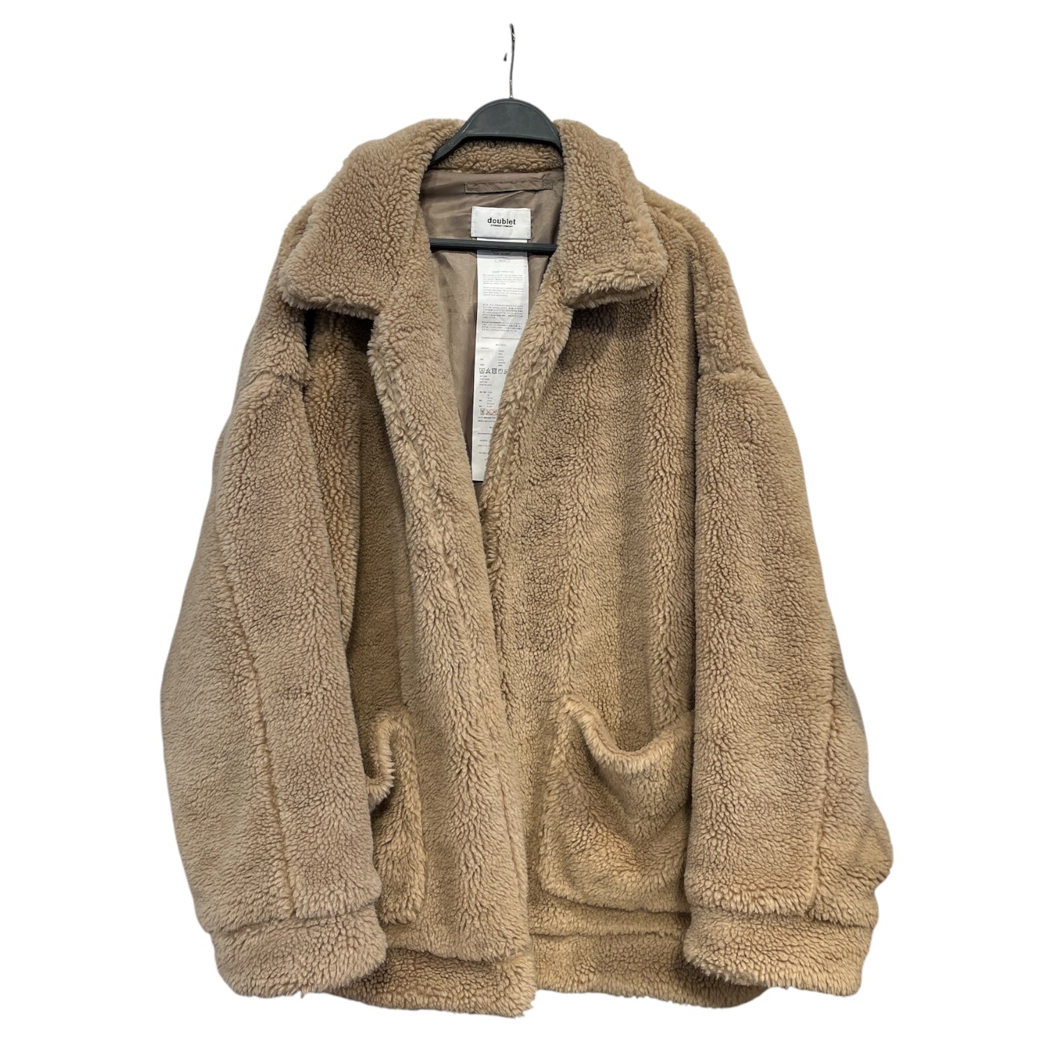 doublet/Coat/M/Cotton/BEG/Graphic/hand painted fur view 1