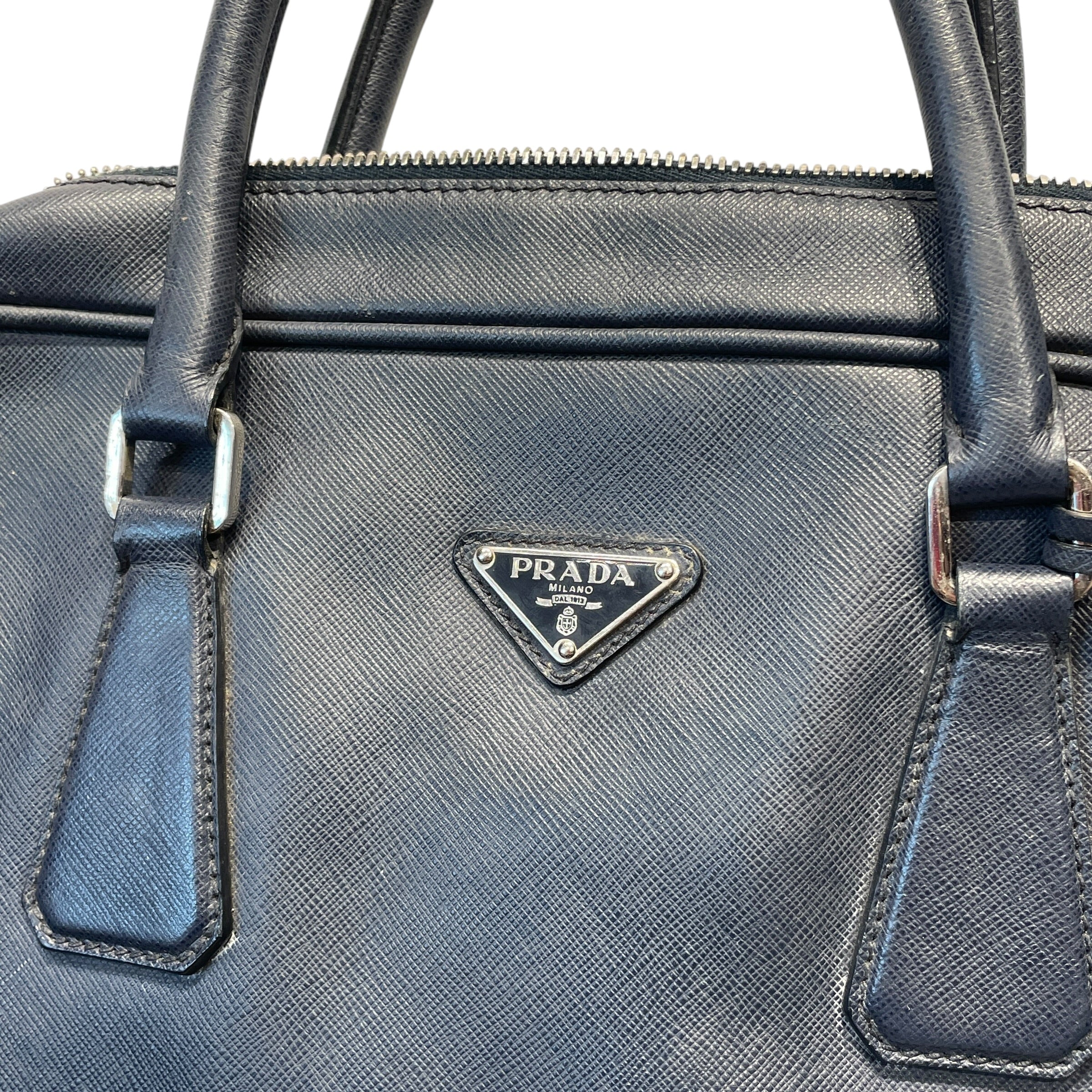 PRADA/Bag/Leather/NVY/STAFFIANO TRAVEL LEATHER view 5