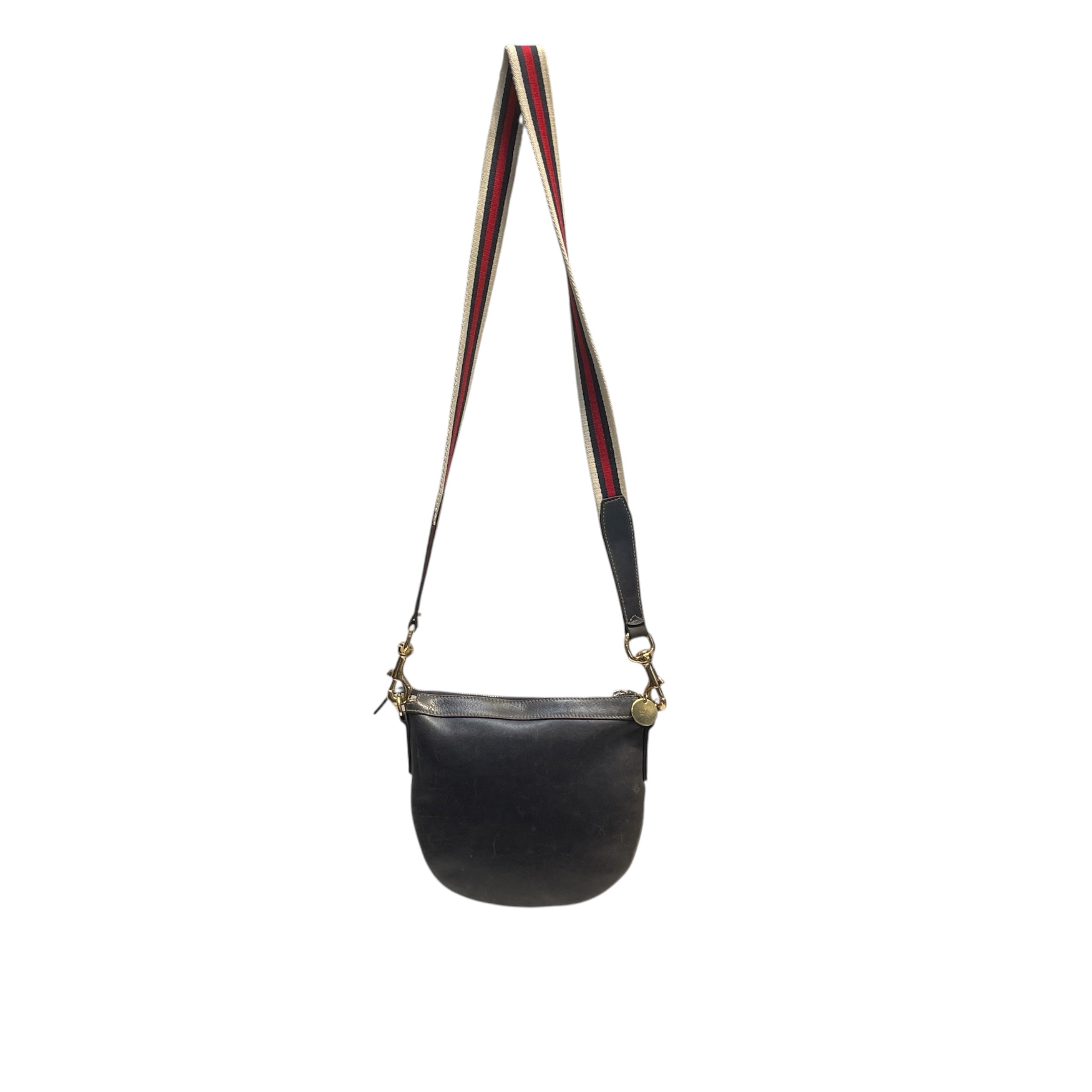 GUCCI/Cross Body Bag/Leather/GRY/red blu stripe view 2