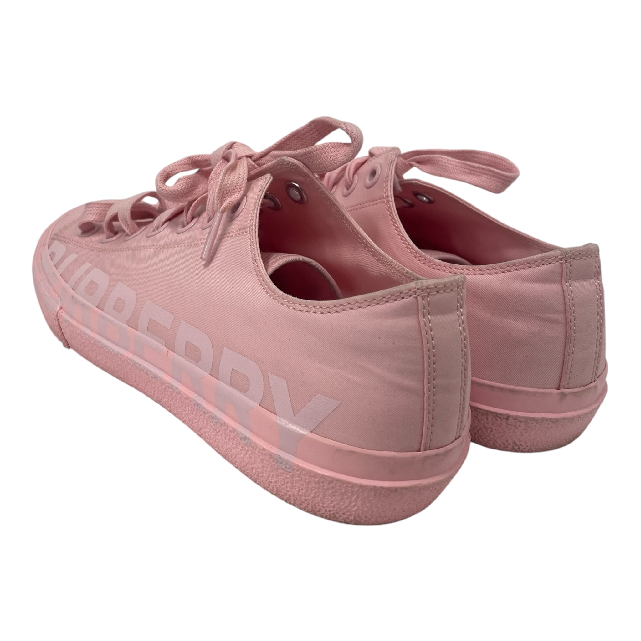 BURBERRY LONDON/Low-Sneakers/US 8.5/Cotton/PNK/LARKHALL CANVAS SNEAKERS view 3