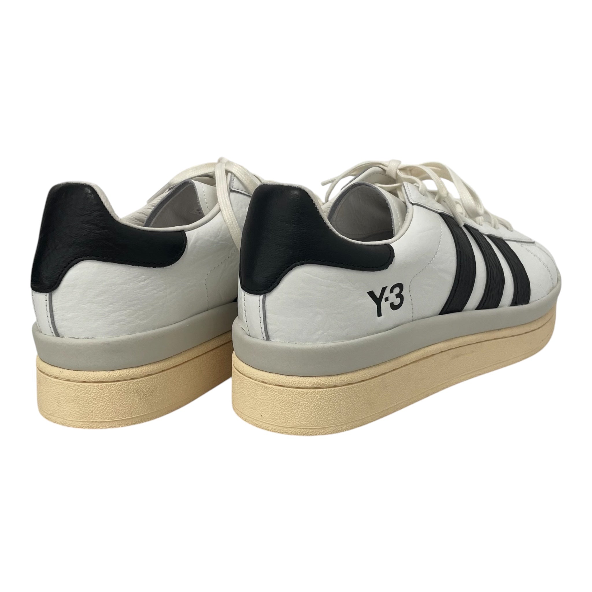 adidas/Y-3/Low-Sneakers/US 12/Leather/WHT/Platform view 2