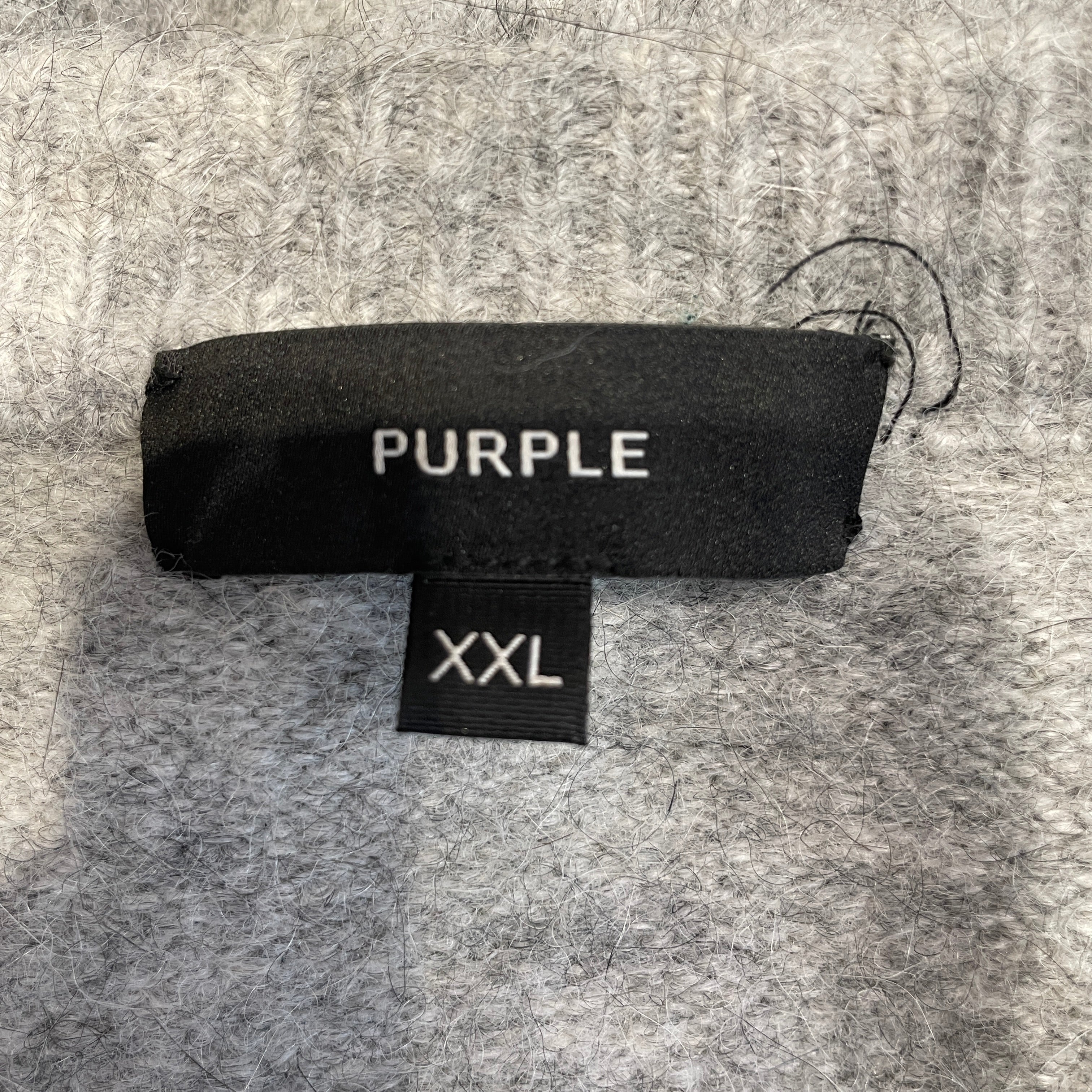 PURPLE BRAND/Sweater/XXL/Alpaca/GRY/knit sweater, light greenlogo view 3
