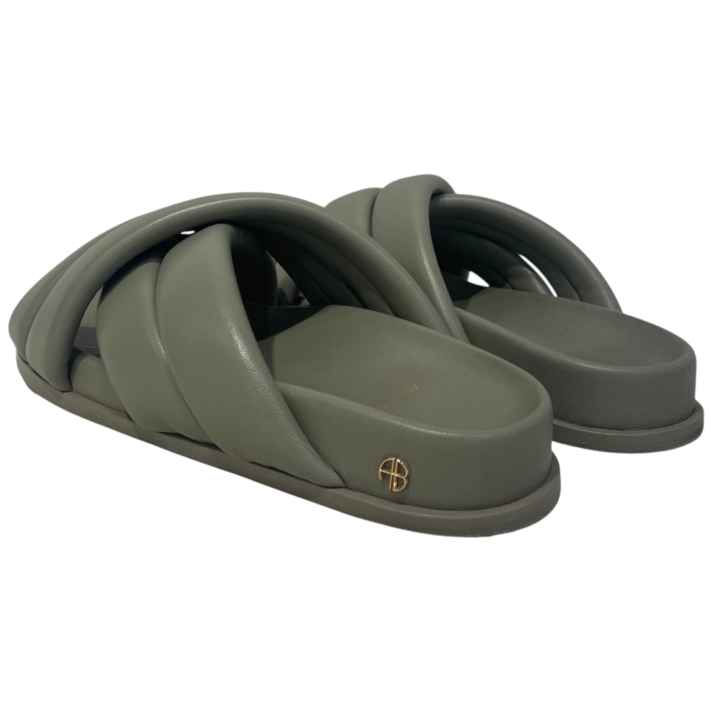 ANINE BING/Sandals/US 7.5/Leather/GRN/Lizzie view 2