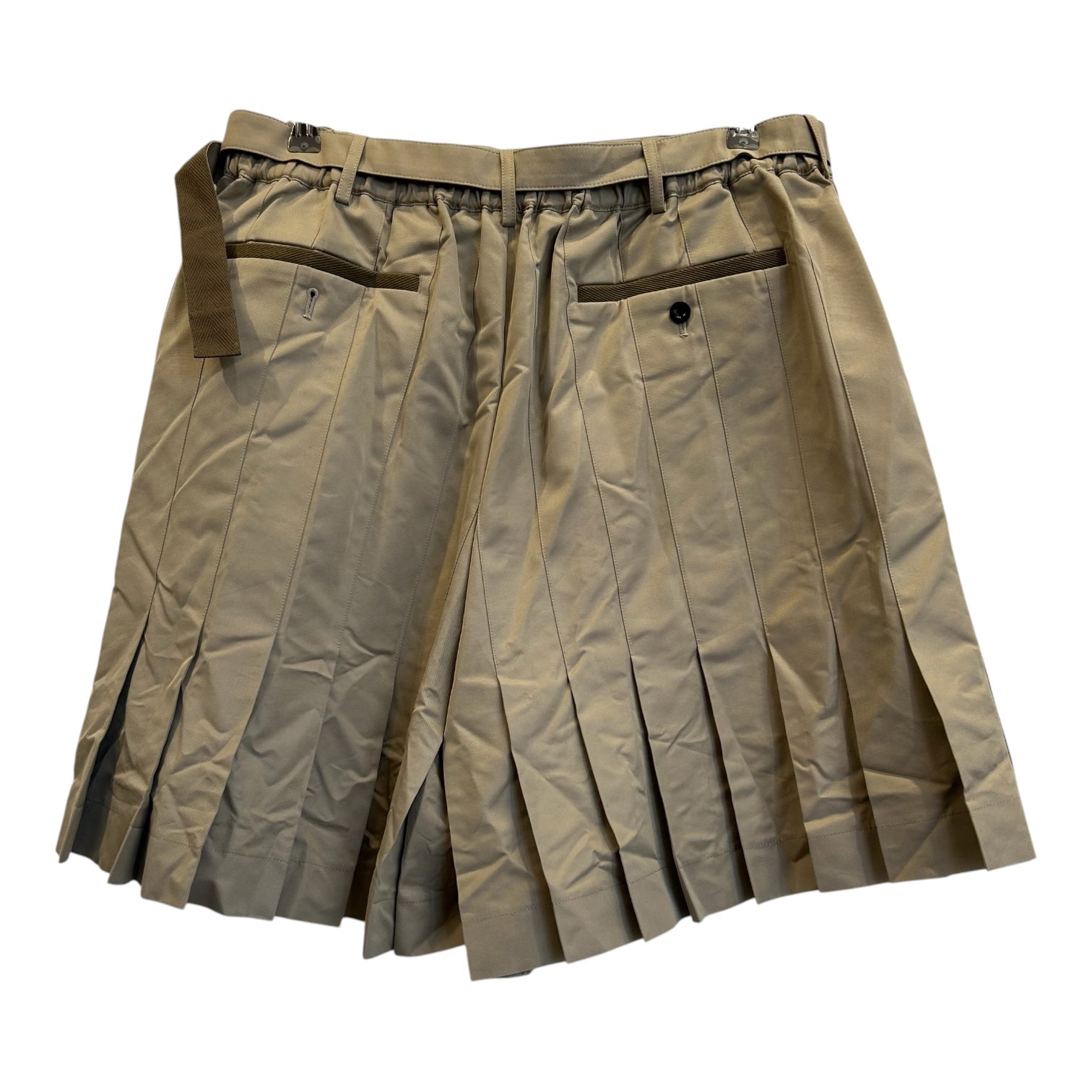 Sacai/Skirt/S/BEG/Pleated Suiting Shorts view 2