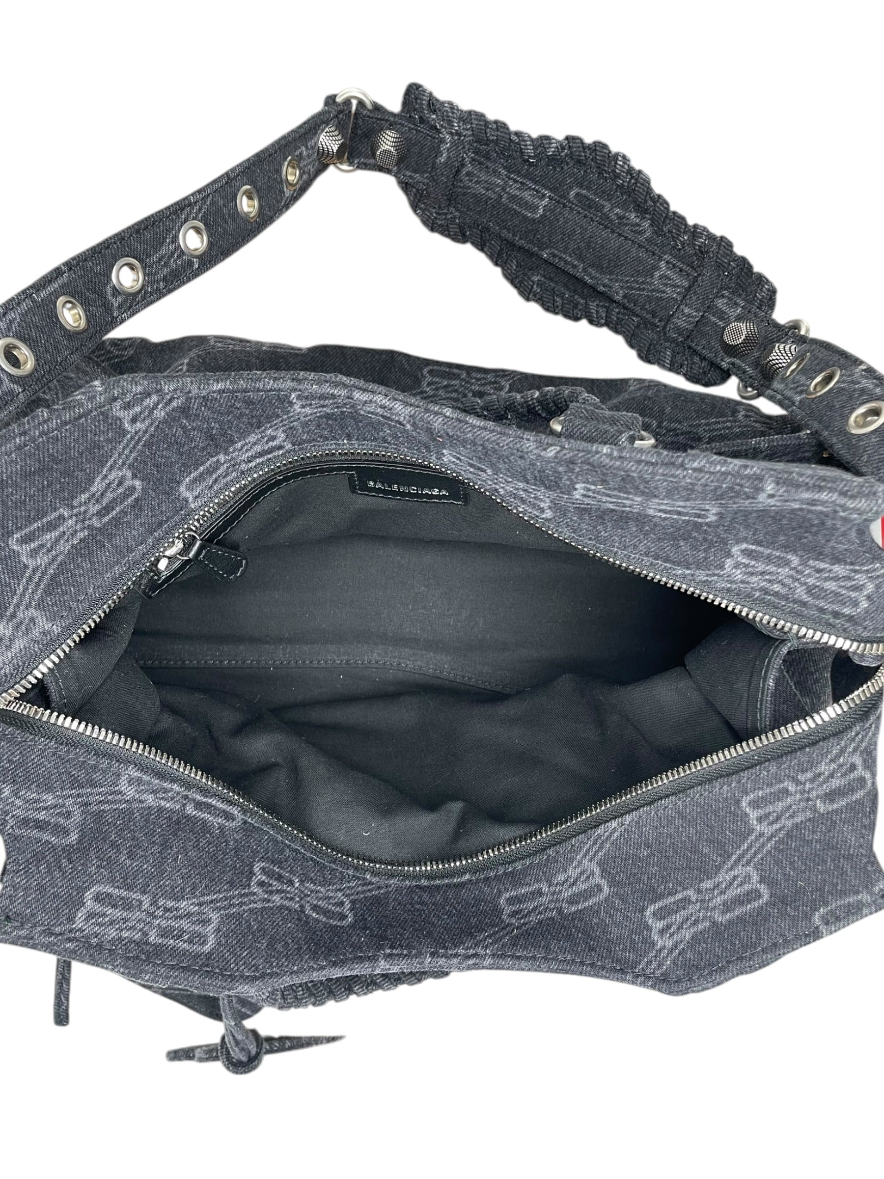 BALENCIAGA/Cross Body Bag/Monogram/Denim/GRY/NEO CITY MONOGRAM DENIM CITY view 4