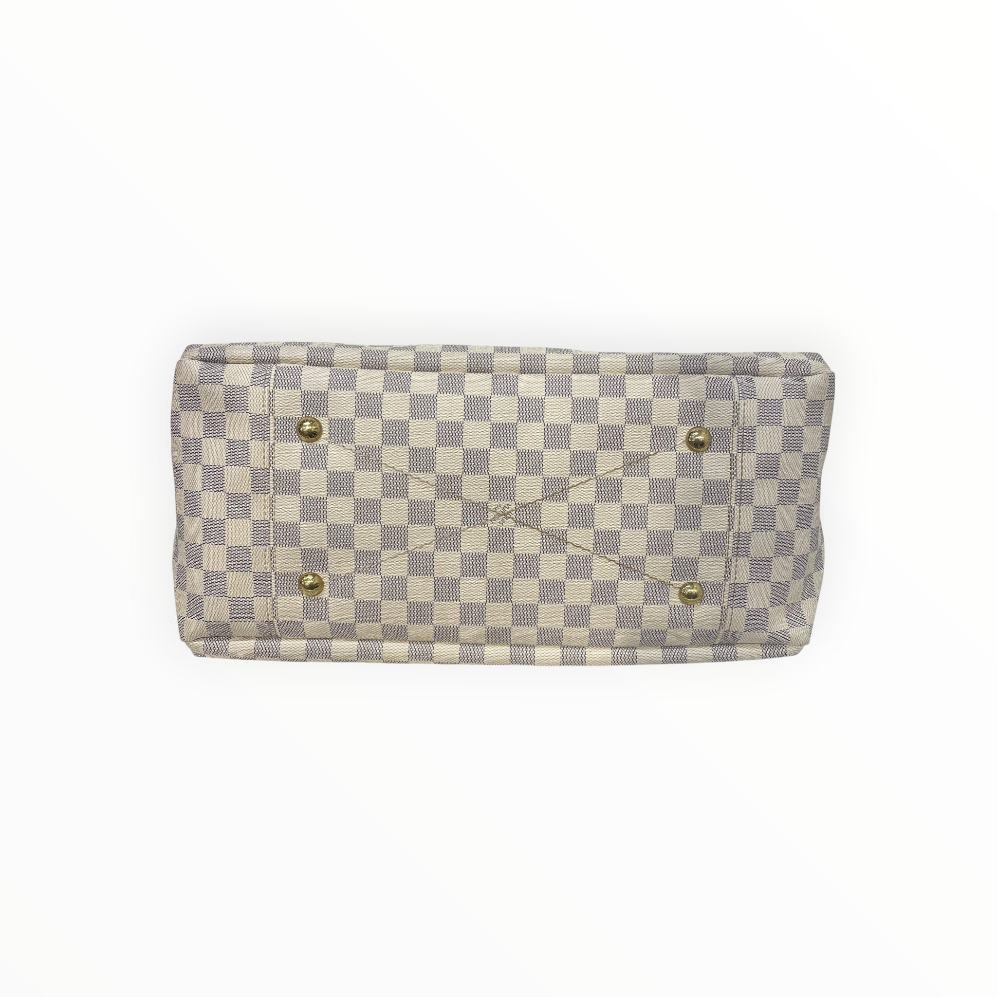 LOUIS VUITTON/Tote Bag/All Over Print/Leather/CRM/artsy mm damier azur view 3