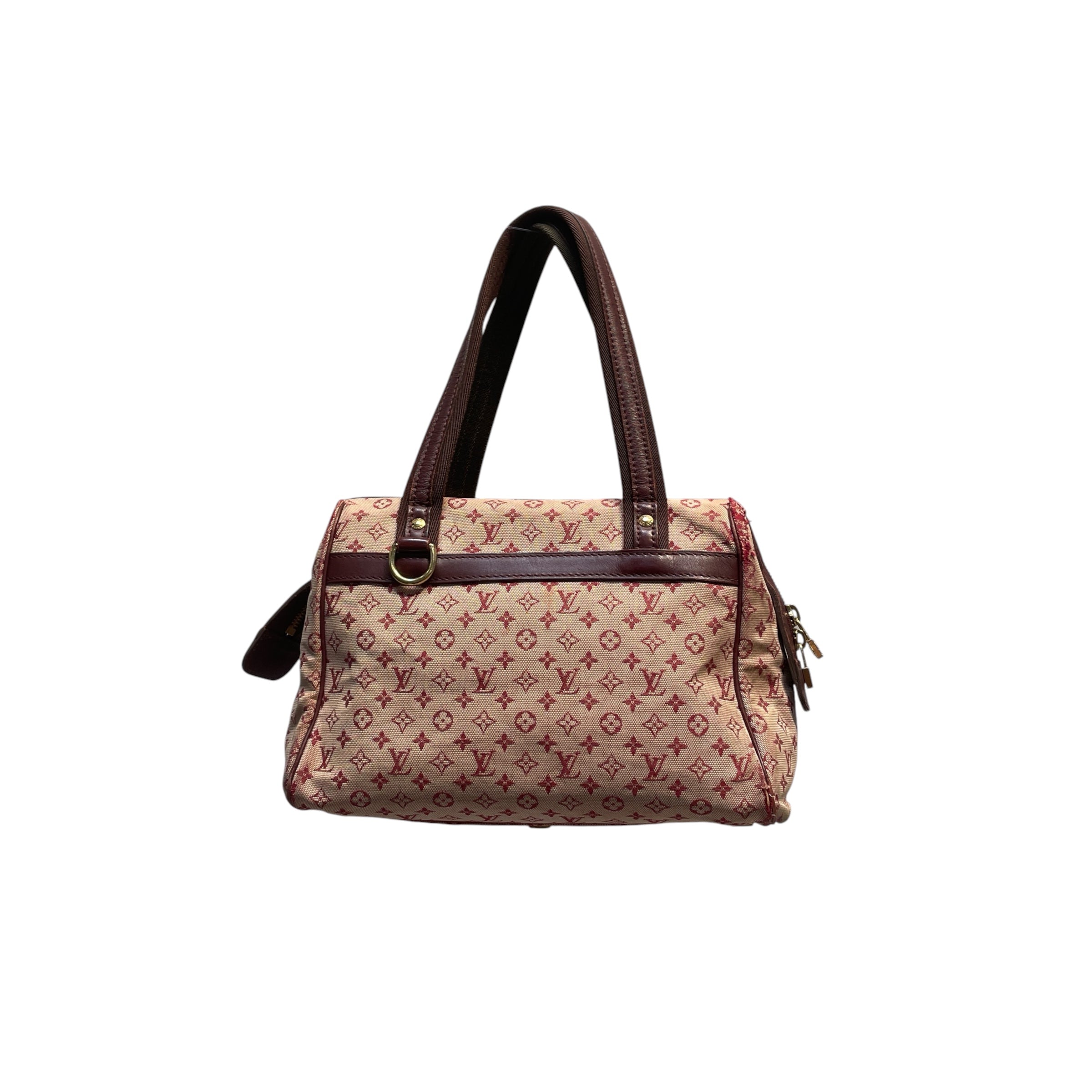 LOUIS VUITTON/Hand Bag/Monogram/Cotton/PNK/Pink and red monogram Handbag view 2