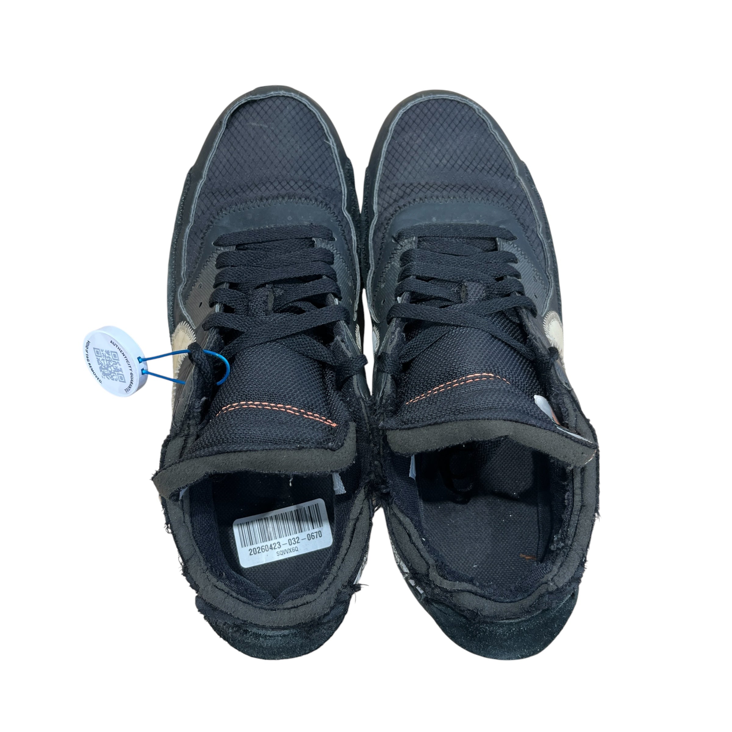 NIKE/OFF-WHITE/Low-Sneakers/US 10.5/Nylon/BLK/Straight Tip/Nike Air Max 90 view 3