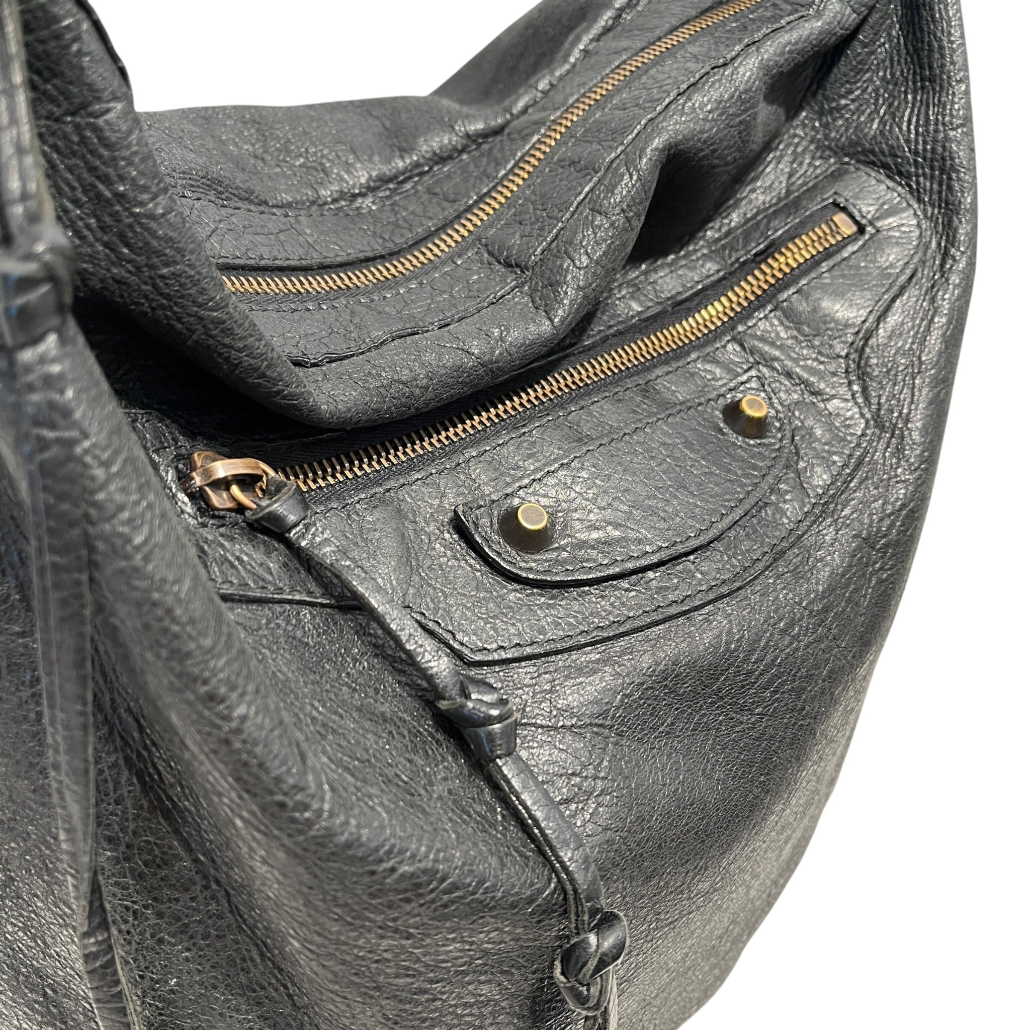 BALENCIAGA/Cross Body Bag/Leather/BLK/Classic Day Hobo view 6