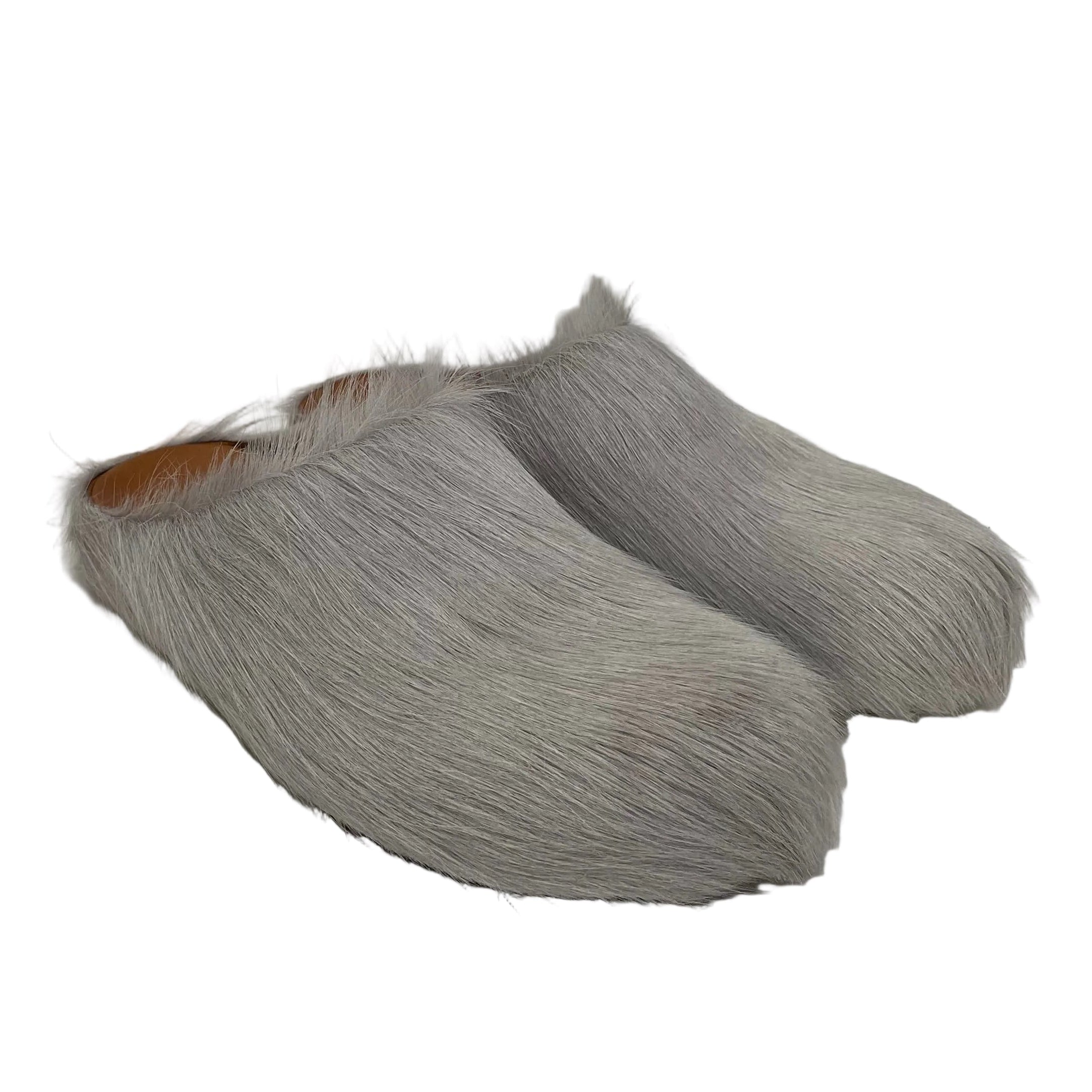 MARNI/Shoes/EU 38/Fake Fur/GRY/FUSSBELT SABOT MULES view 1
